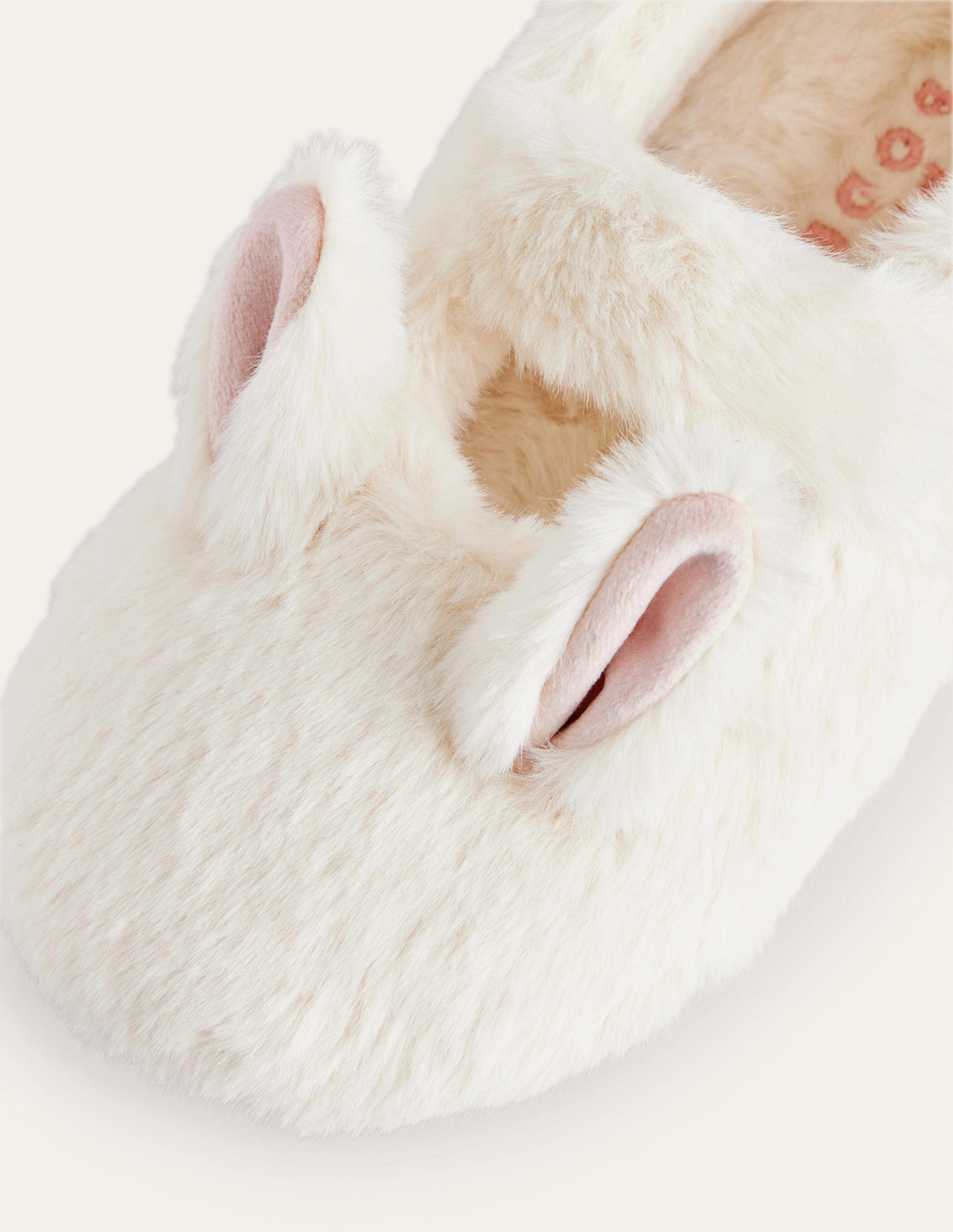 Fluffy Bunny Slippers-Ivory-3