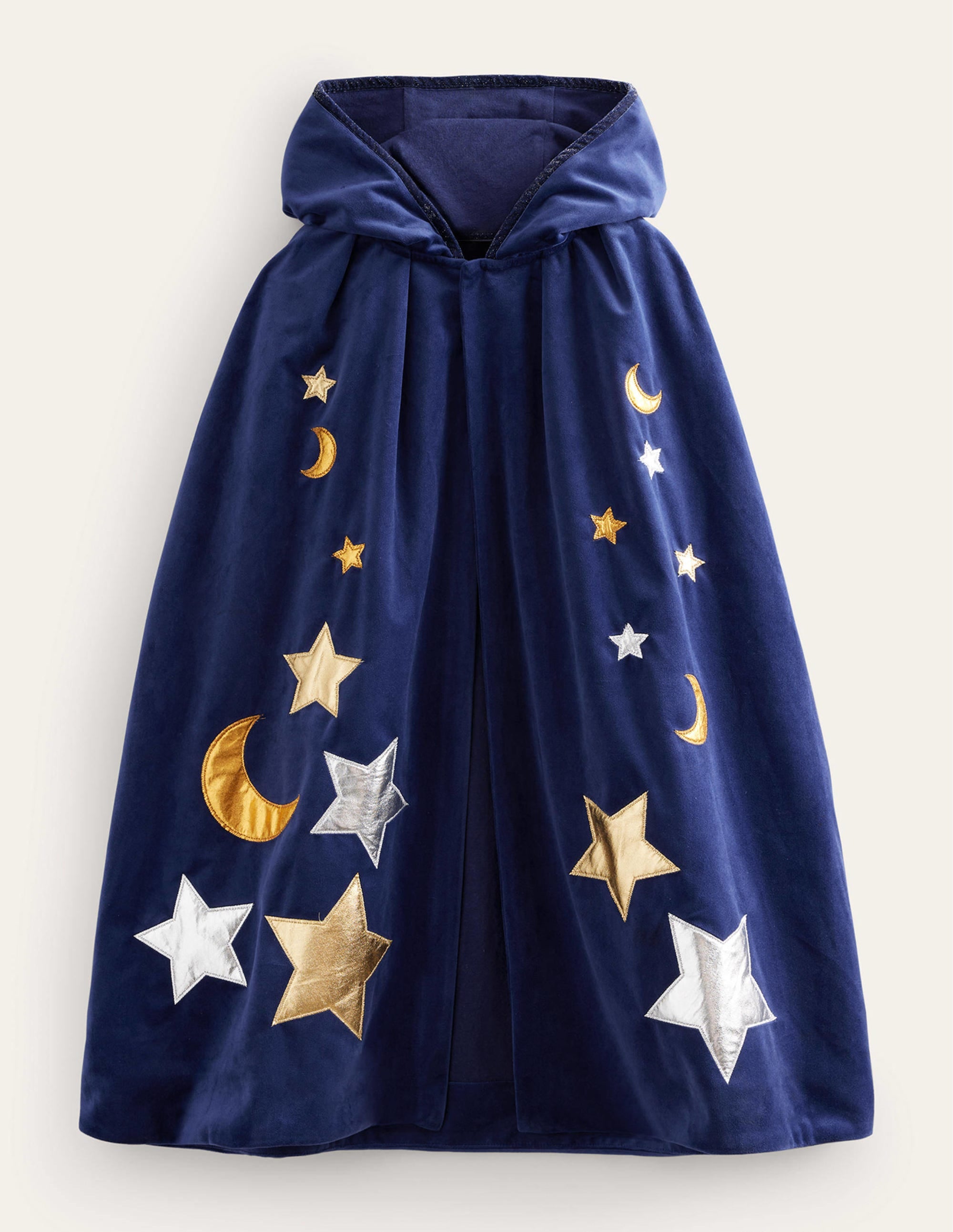 Embroidered Velvet Cape-College Navy - Image 1