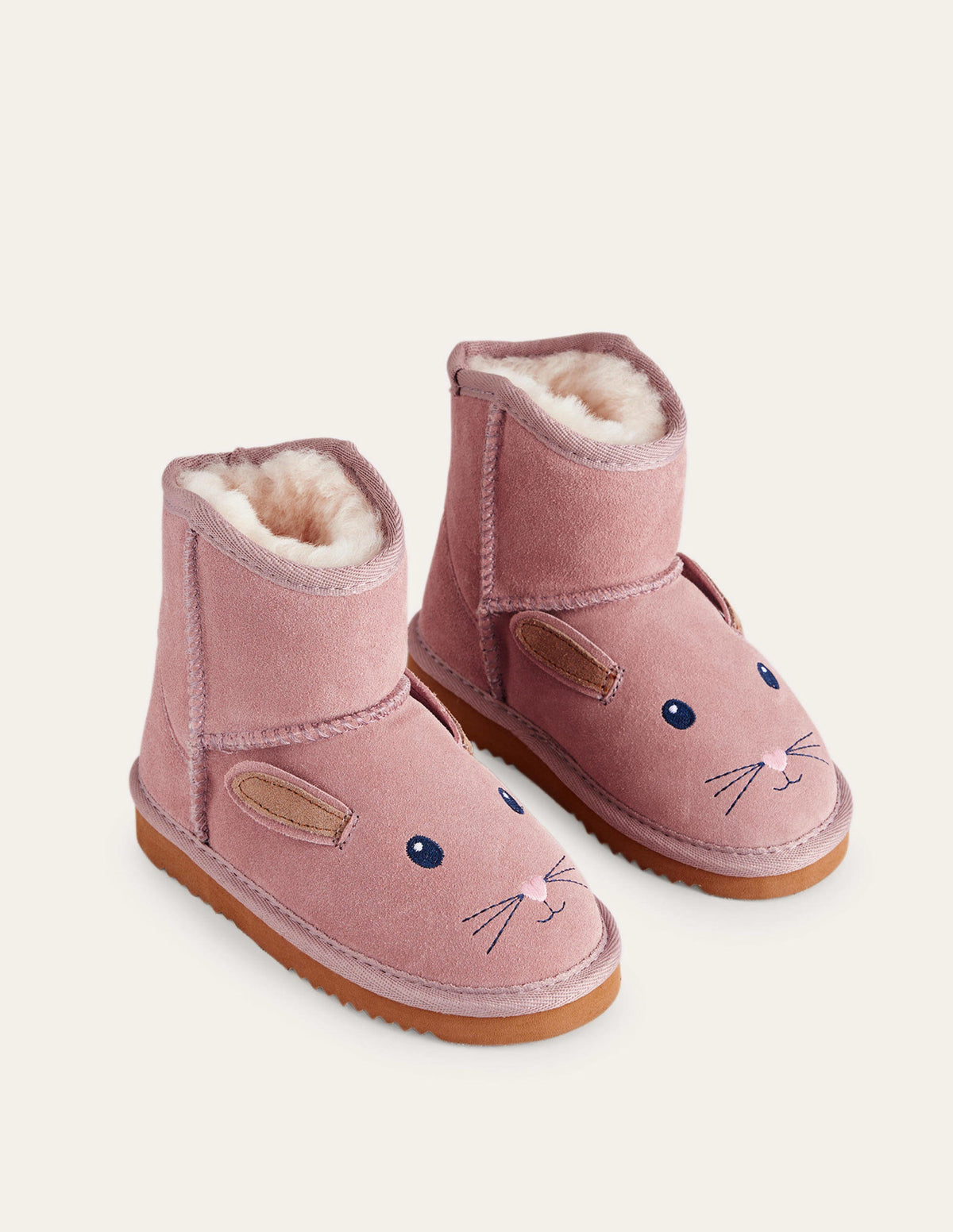 Novelty Sheepskin Boots-Vintage Pink-2