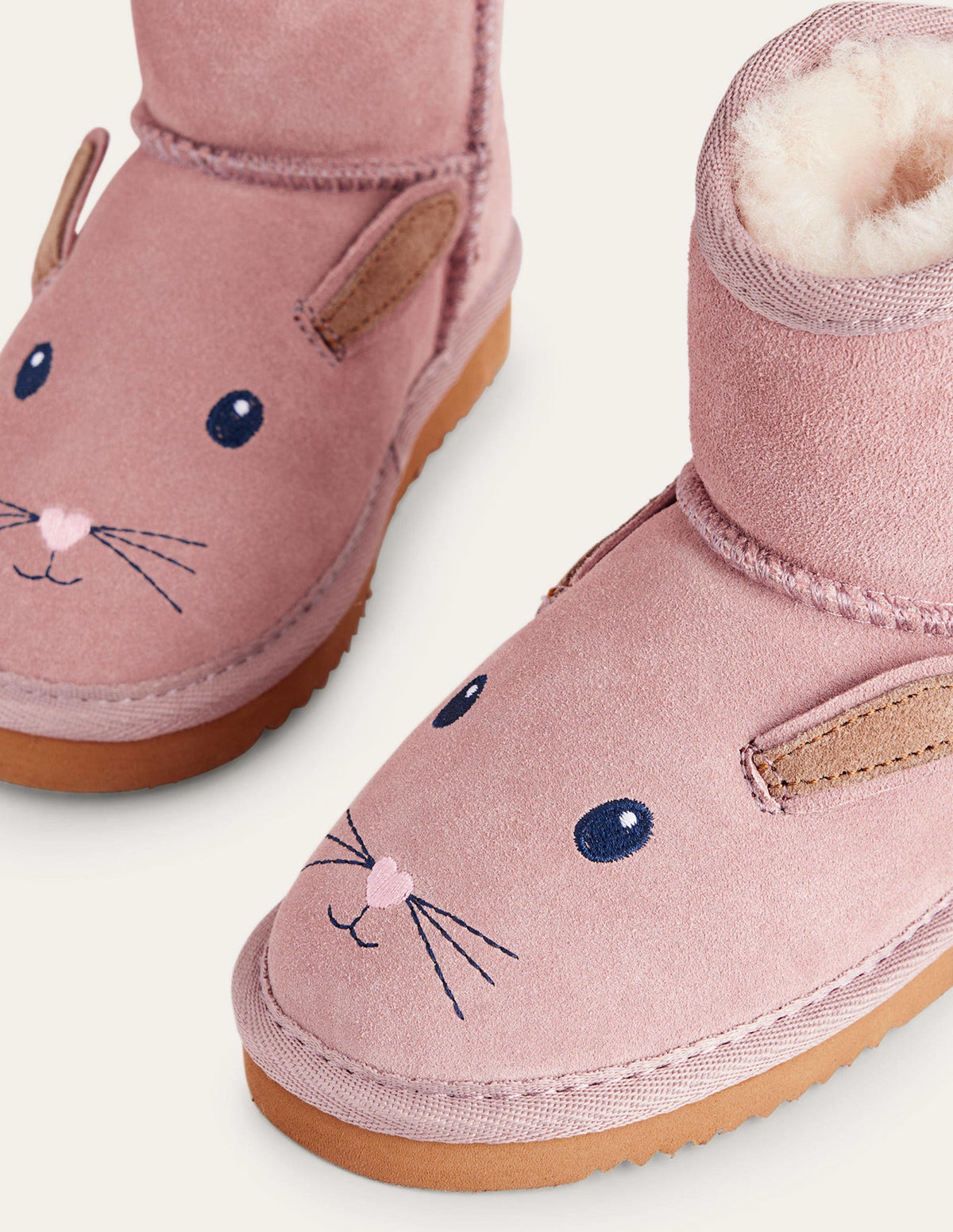 Novelty Sheepskin Boots-Vintage Pink - Image 3