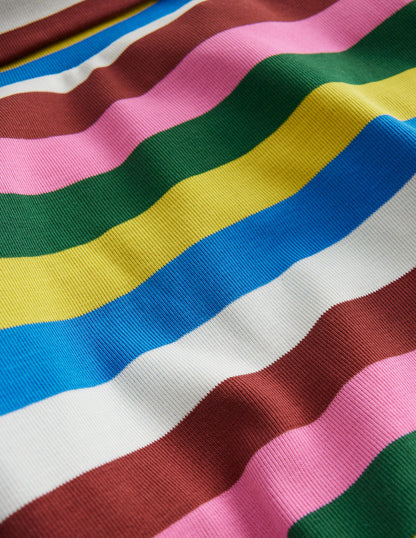 Super Soft Roll Neck Top-Multi Stripe-3