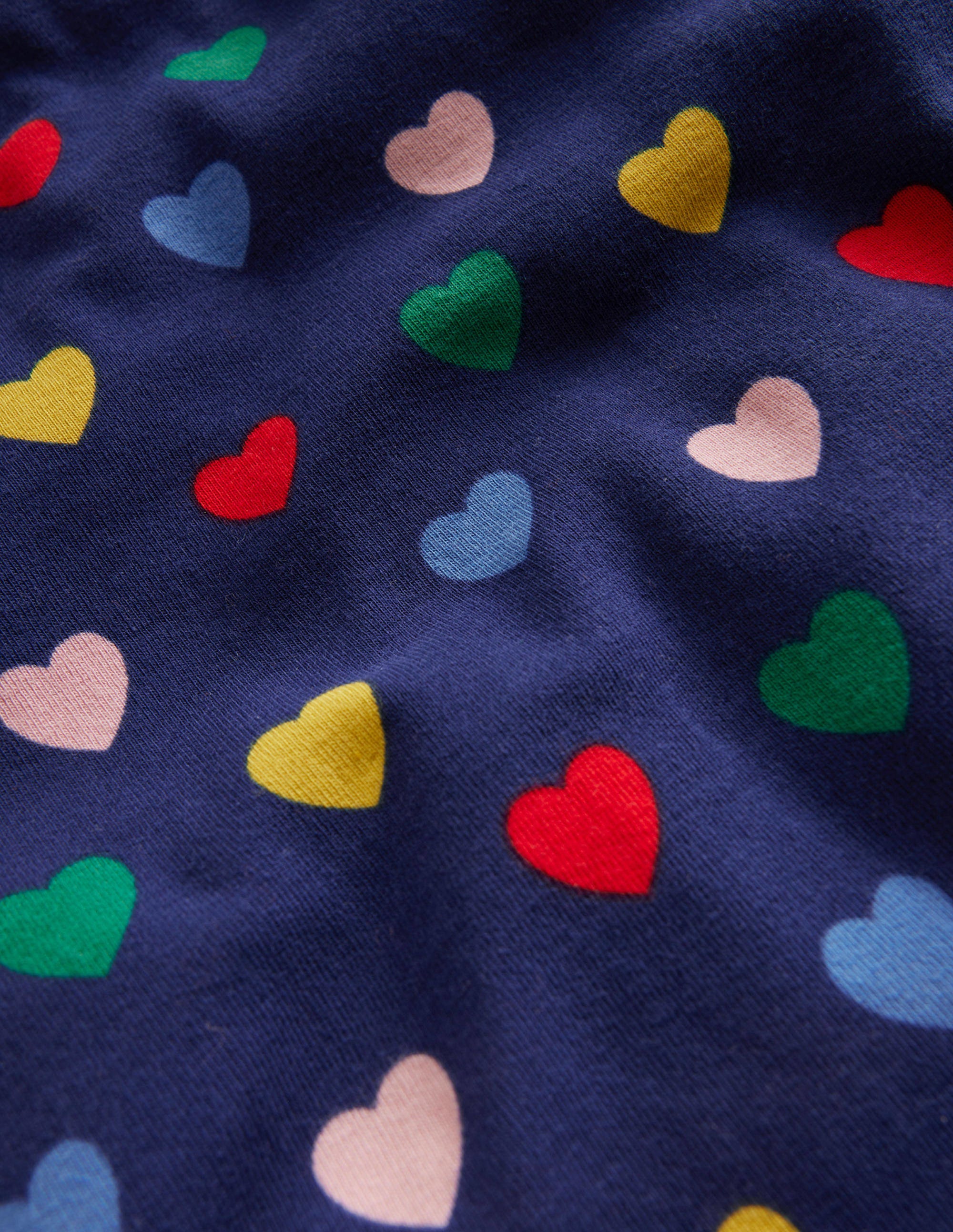 Super Soft Roll Neck Top-College Navy Hearts - Image 3