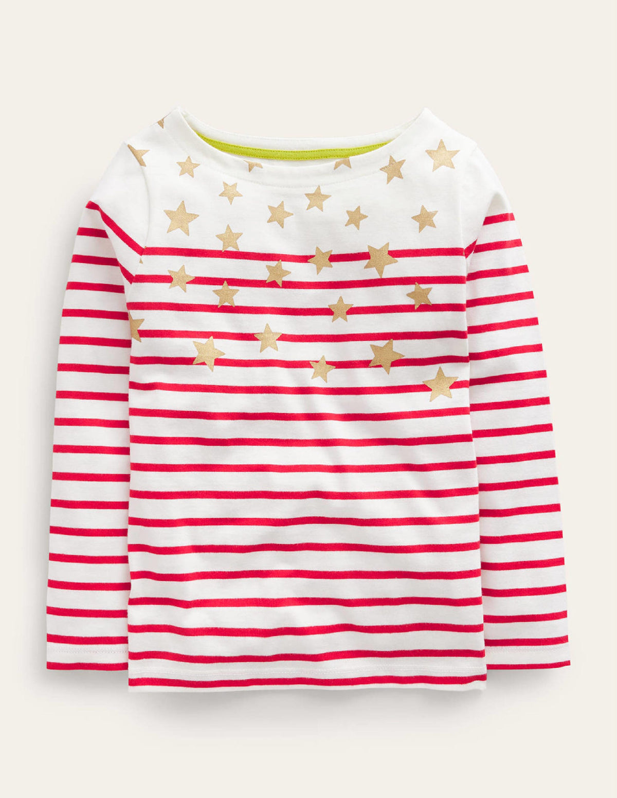 Fun Breton-Rockabilly Red/Ivory Stars - Image 1