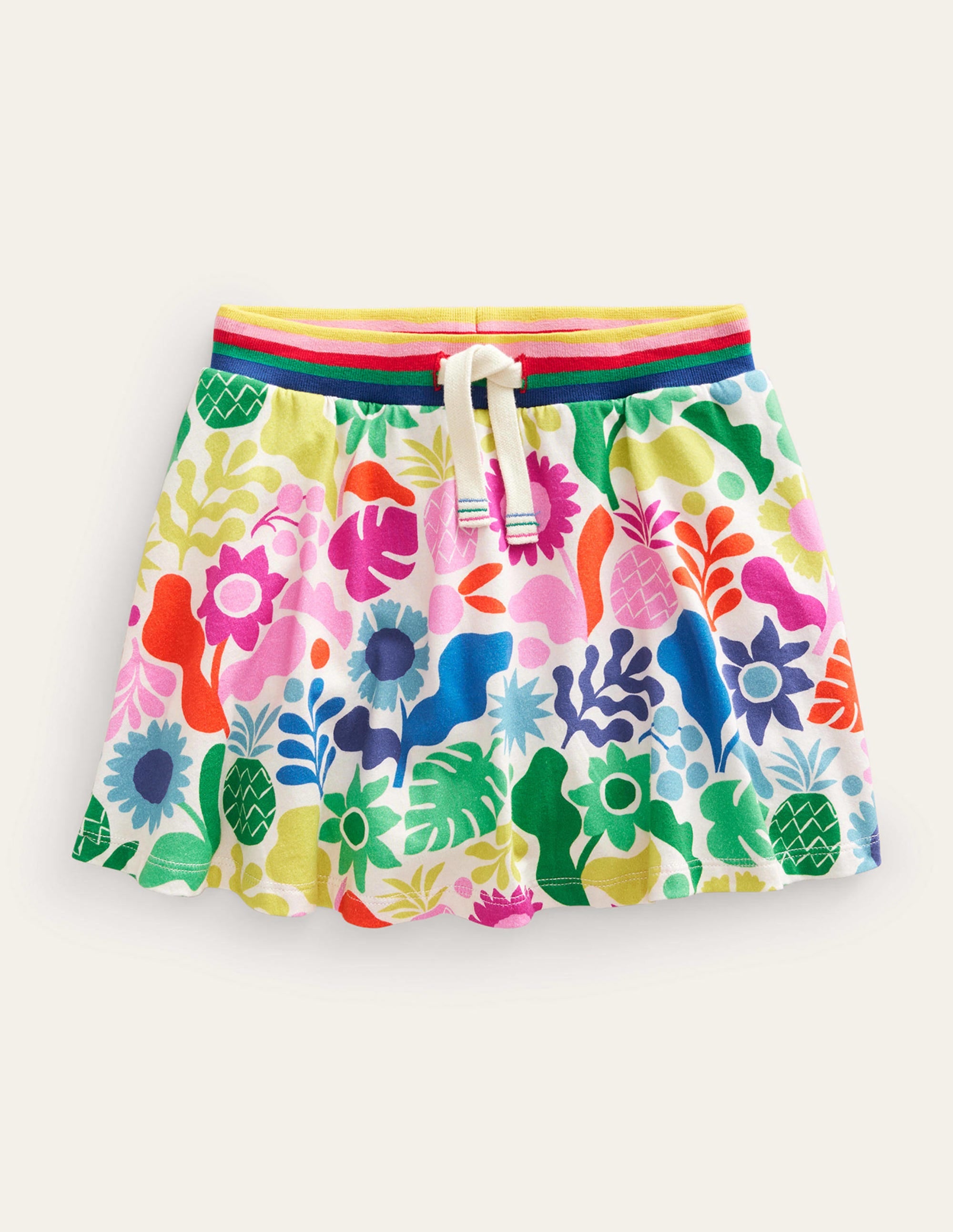 Printed Jersey Skort-Multi Holiday Floral - Image 1
