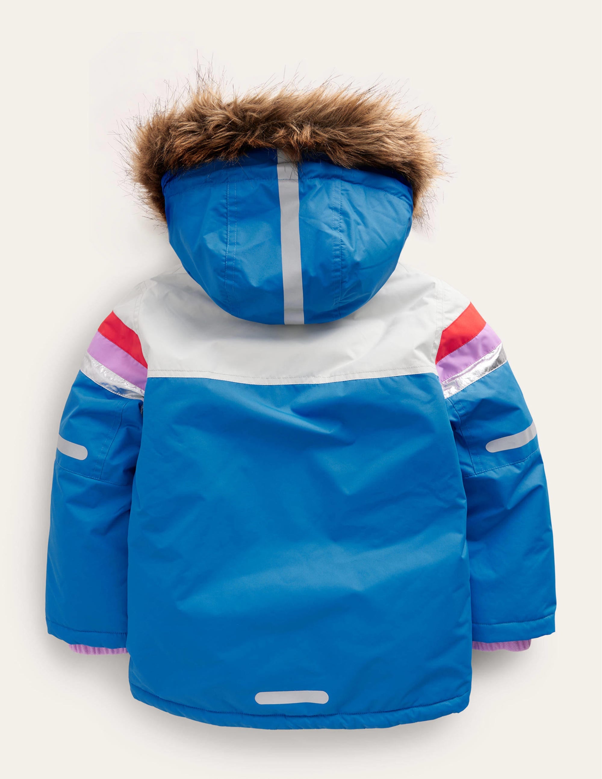 All-Weather Waterproof Jacket-Ivory/Bluing Blue Floral - Image 2