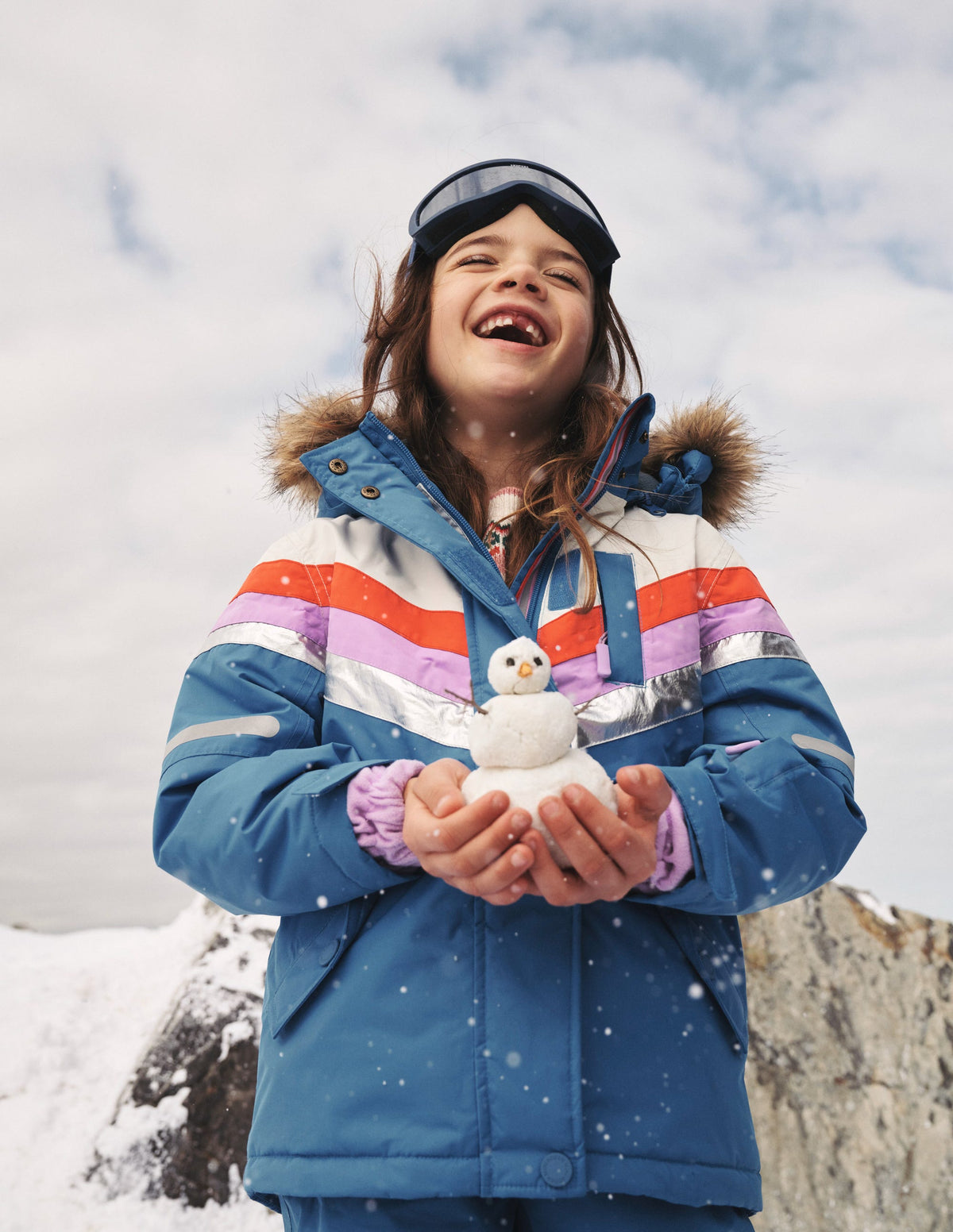 All-Weather Waterproof Jacket-Ivory/Bluing Blue Floral - Image 6