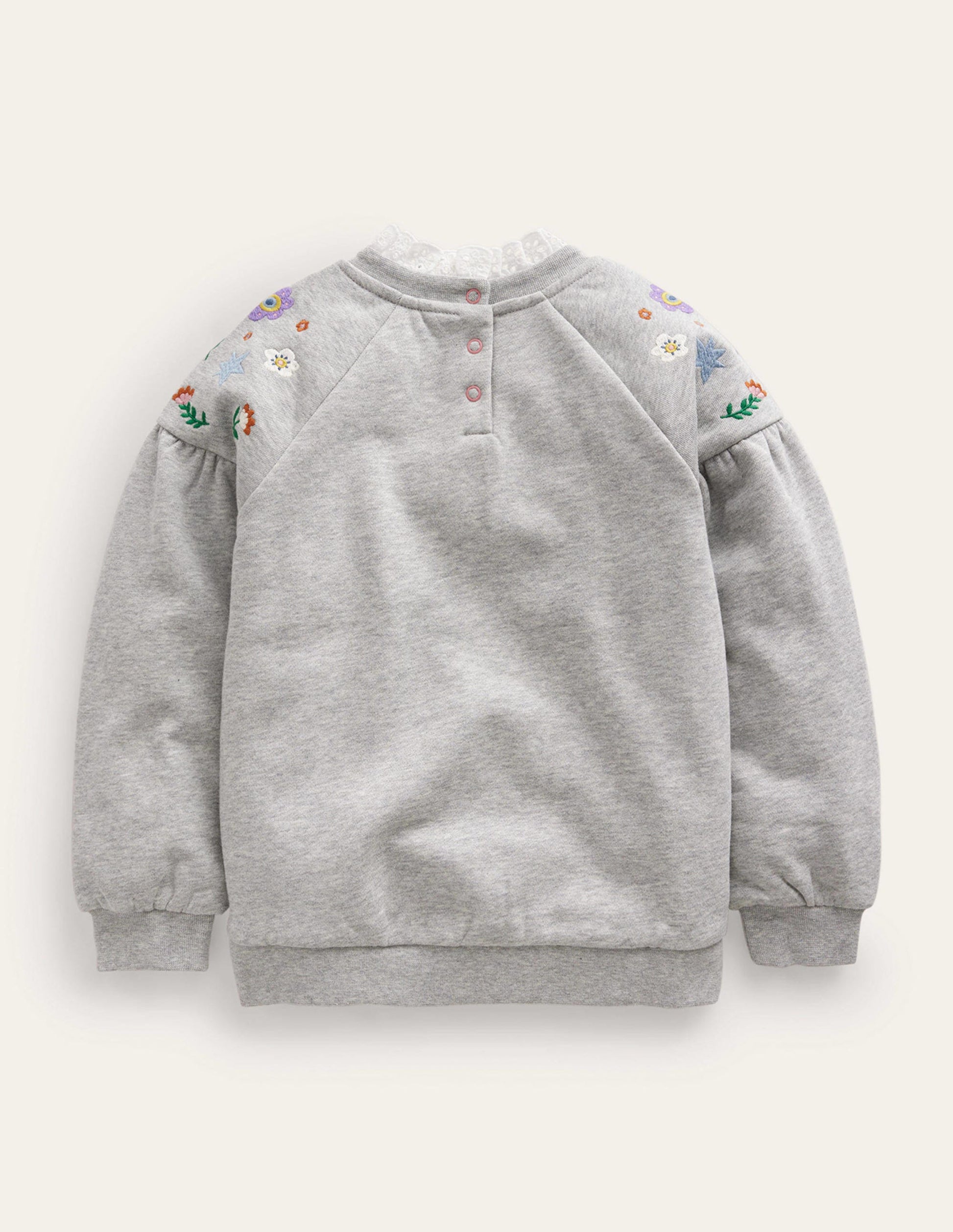 Embroidered Sweatshirt-Grey Marl Animals-2
