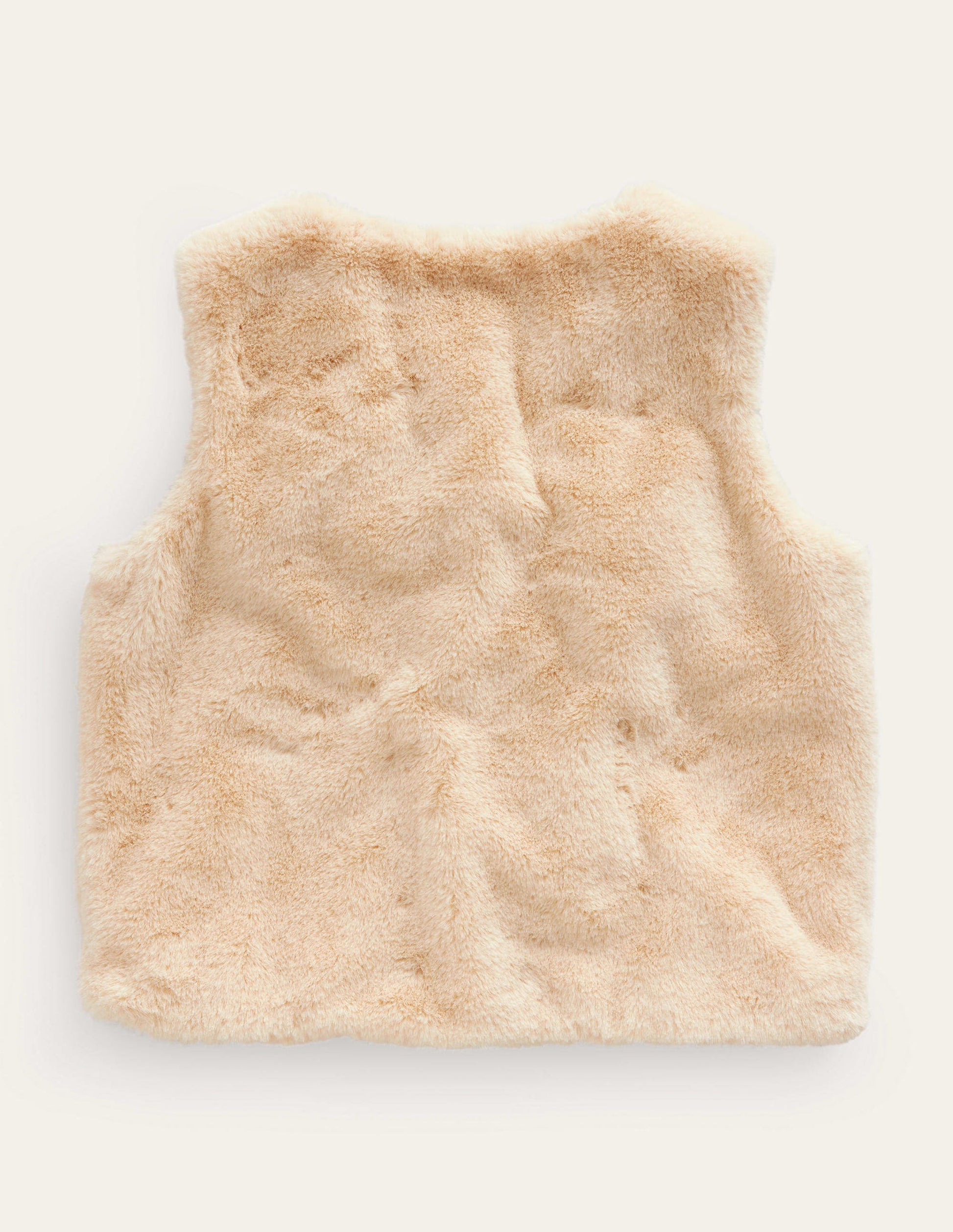 Faux Fur Gilet-Cafe Au Lait-2