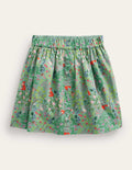 Pull On Twirly Skirt-Green Woodland Fox