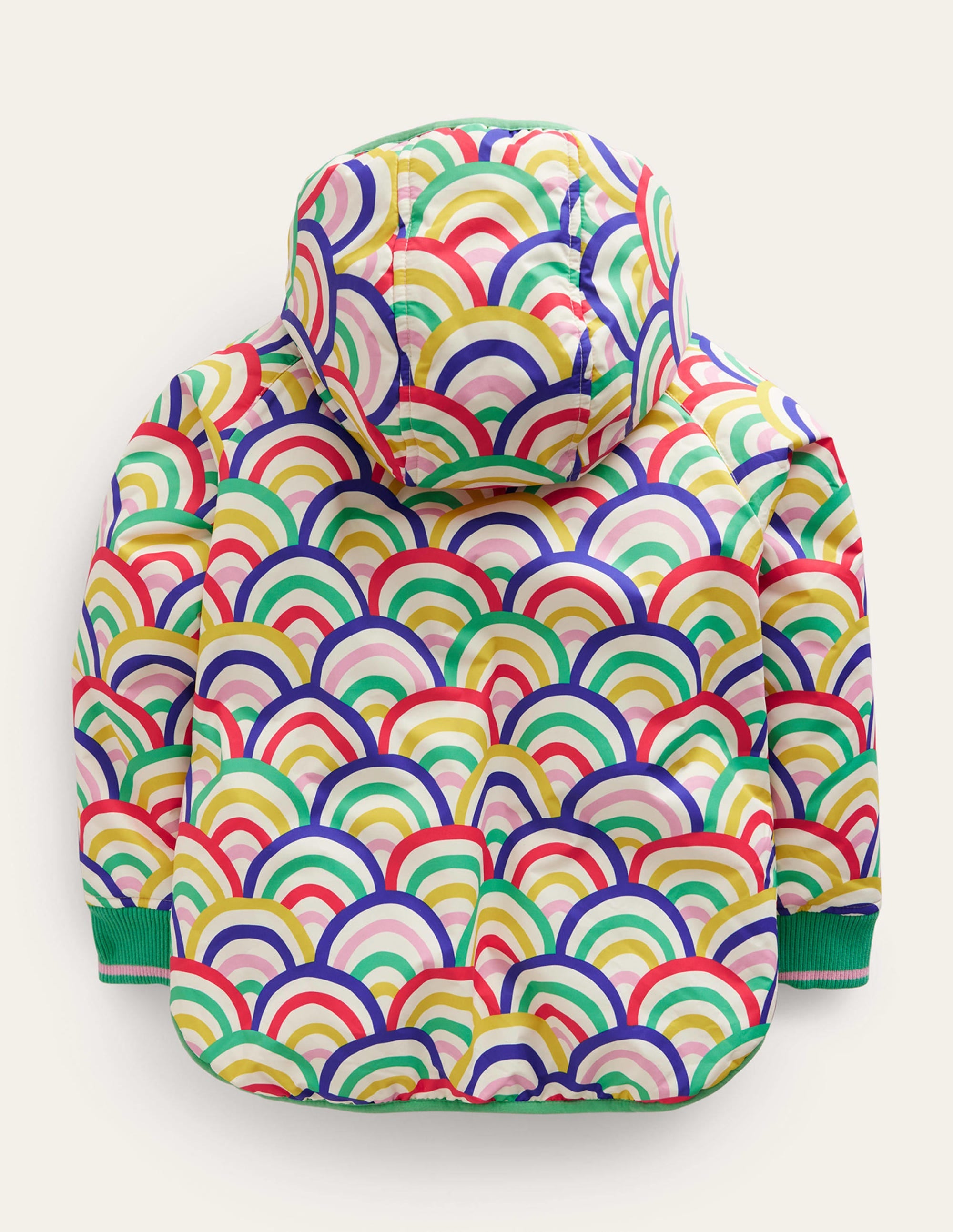 Printed Sherpa Lined Anorak-Multi Rainbow - Image 2