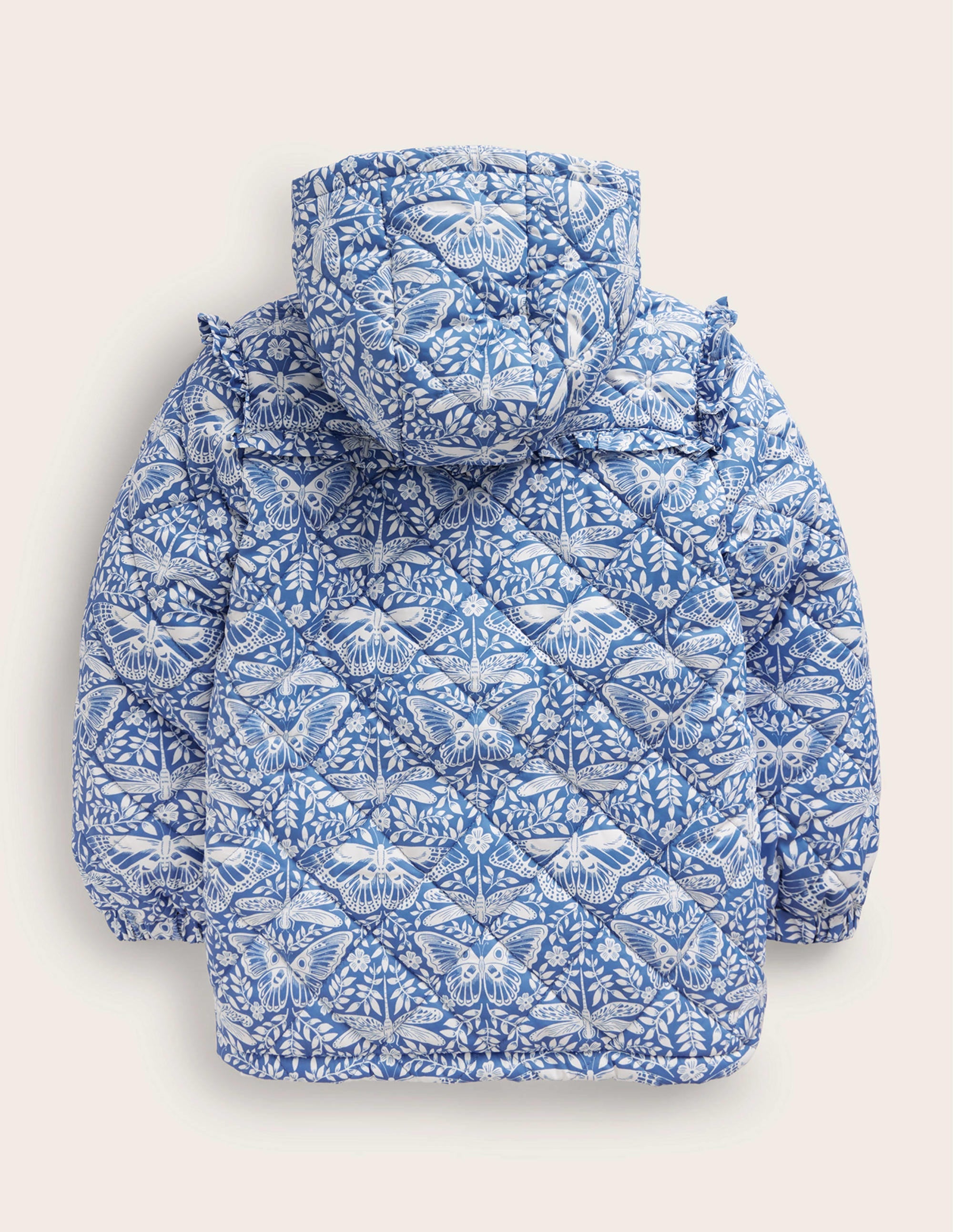 Scallop Quilted Anorak-Delft Blue Butterfly - Image 2