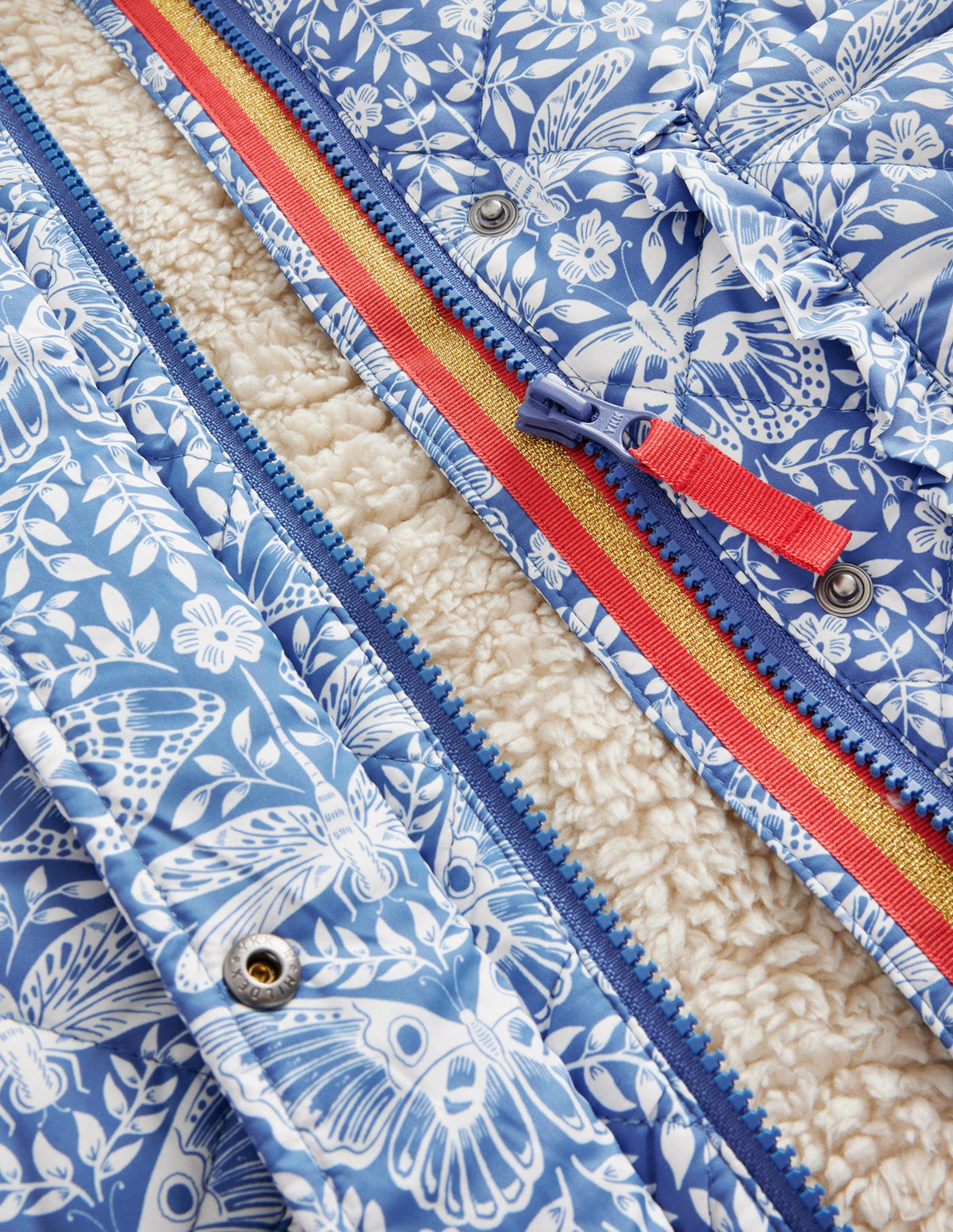 Scallop Quilted Anorak-Delft Blue Butterfly - Image 3