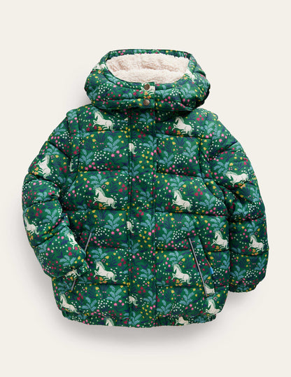 2-in-1 Padded Coat-Deep Green Unicorn Meadow-1