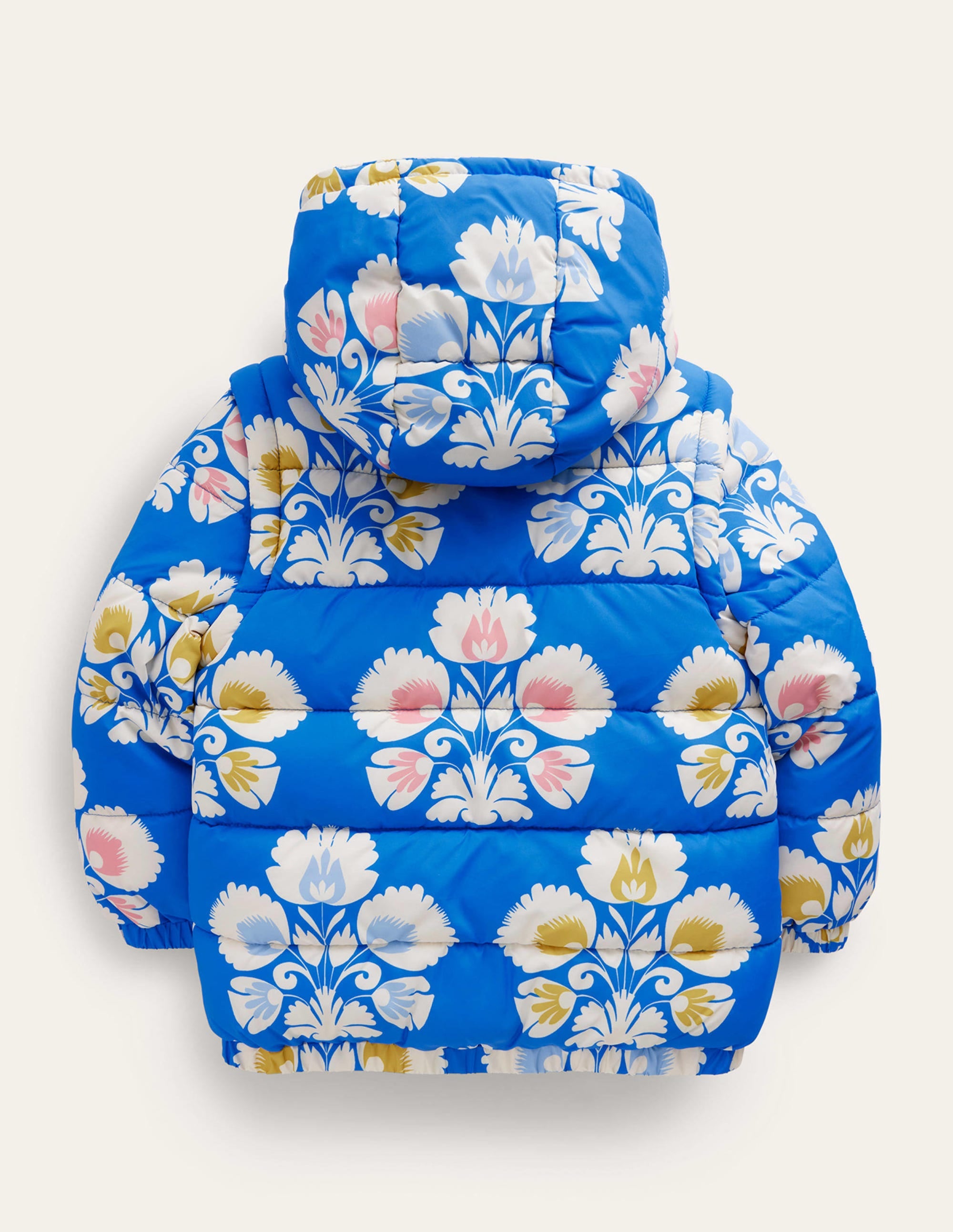 2-in-1 Padded Coat-Egyptian Blue Giant Woodblock - Image 2