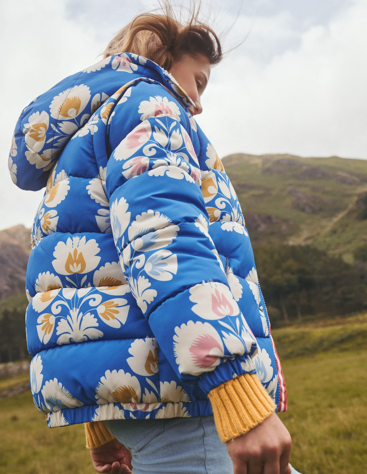 2-in-1 Padded Coat-Egyptian Blue Giant Woodblock - Image 6