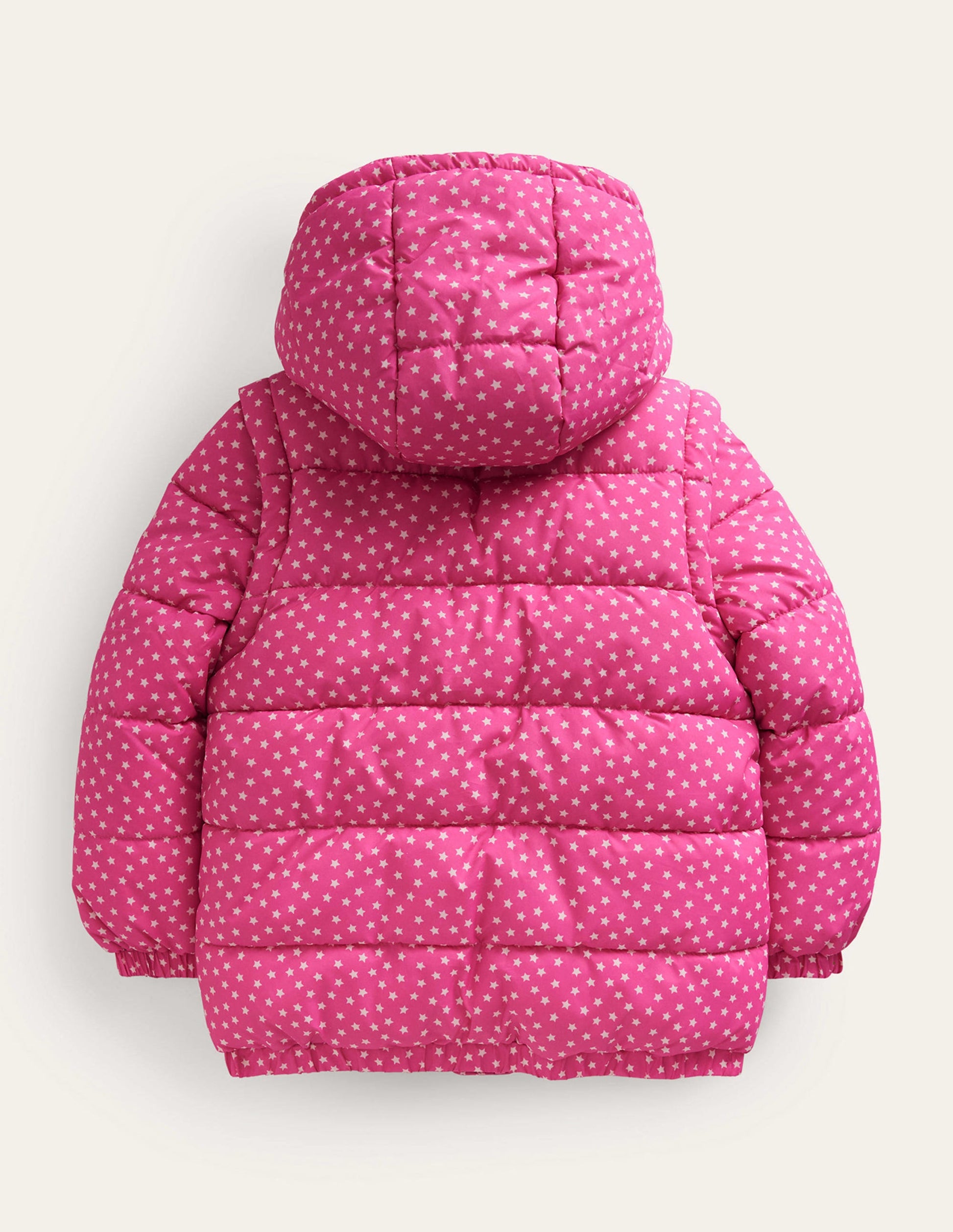 2-in-1 Padded Coat-Mid Pink Tiny Stars-2