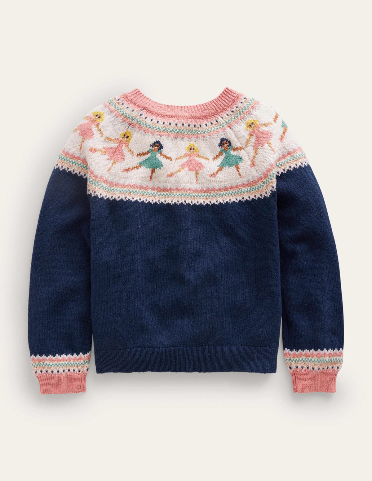 Fun Fair Isle Cardigan-French Navy Ballerinas-2