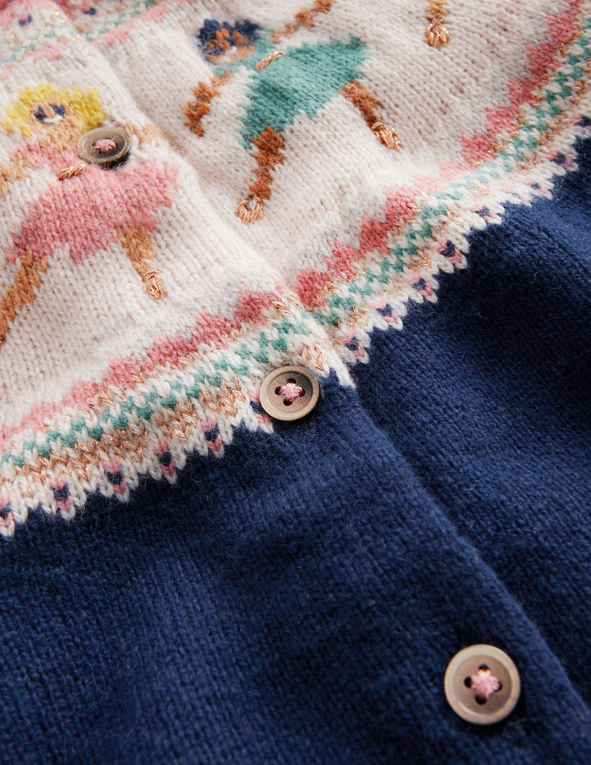 Fun Fair Isle Cardigan-French Navy Ballerinas-3