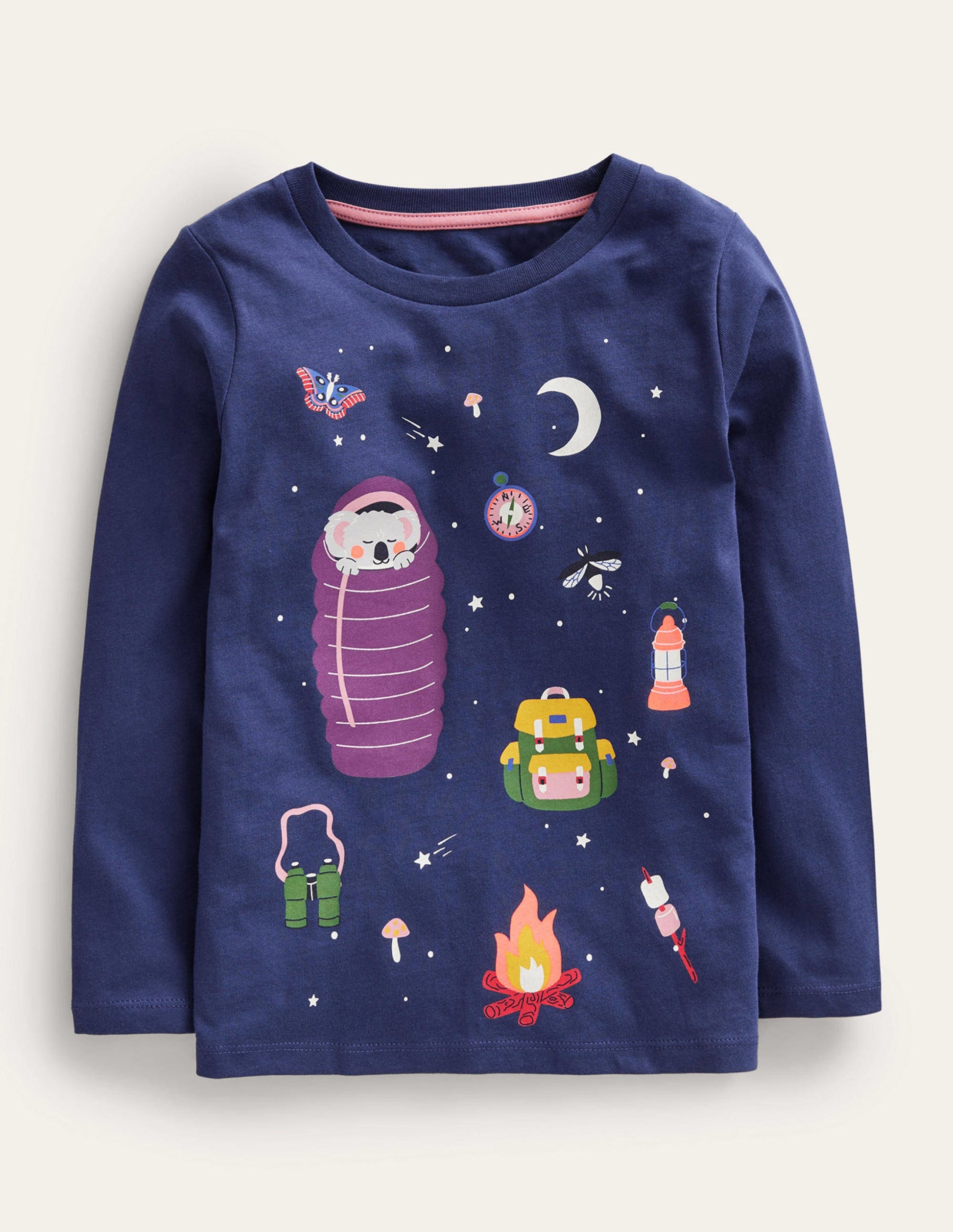 Metallic Logo T-shirt-College Navy Camping-1