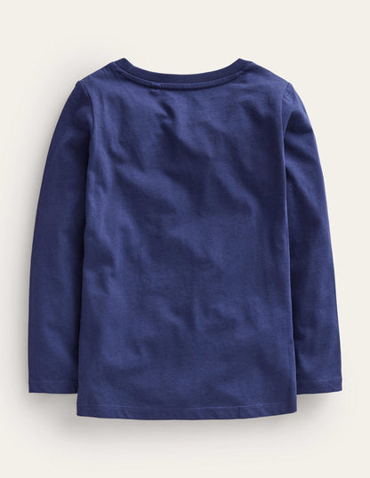 Metallic Logo T-shirt-College Navy Camping-2