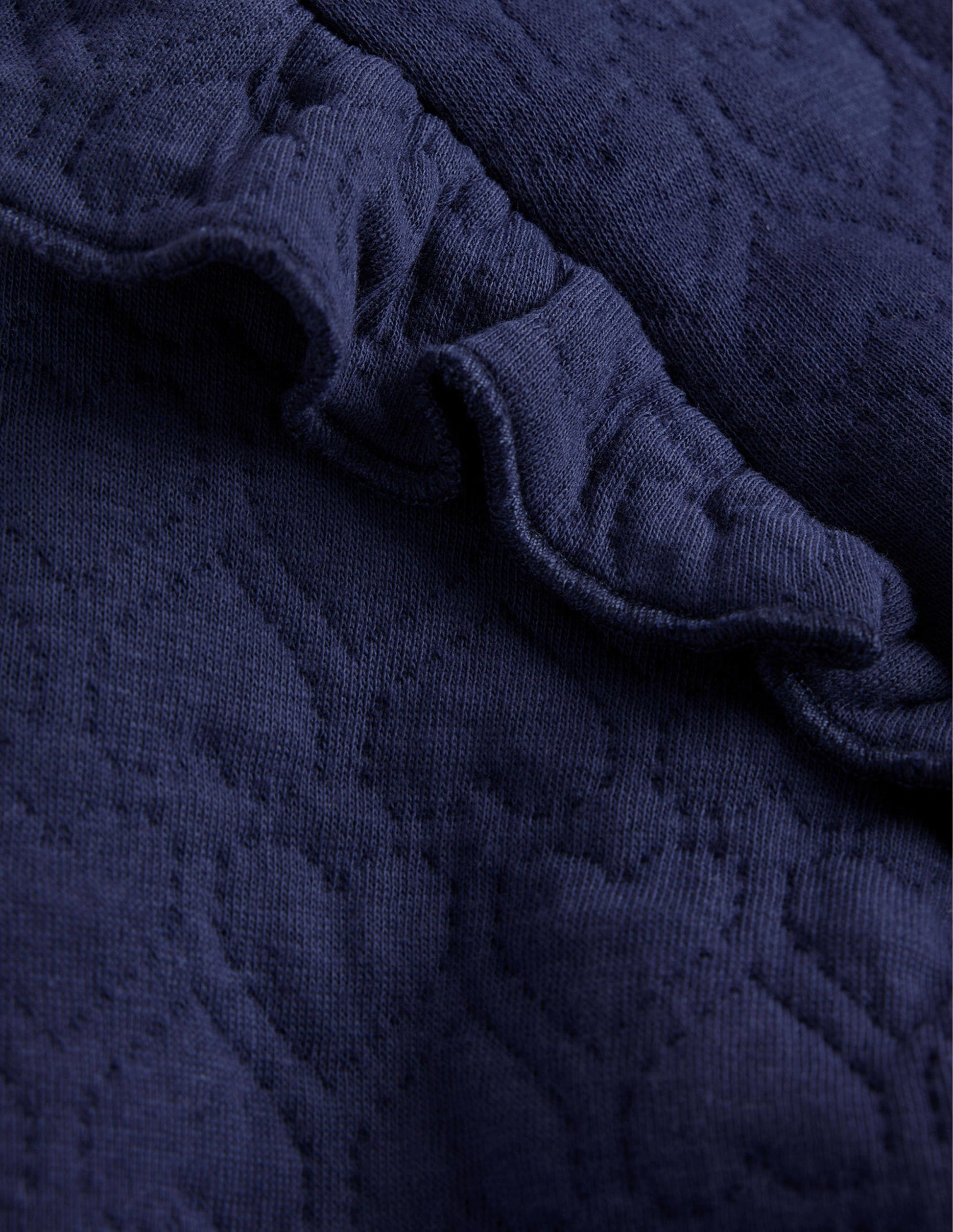 Heart Jacquard Sweat Dress-College Navy-3
