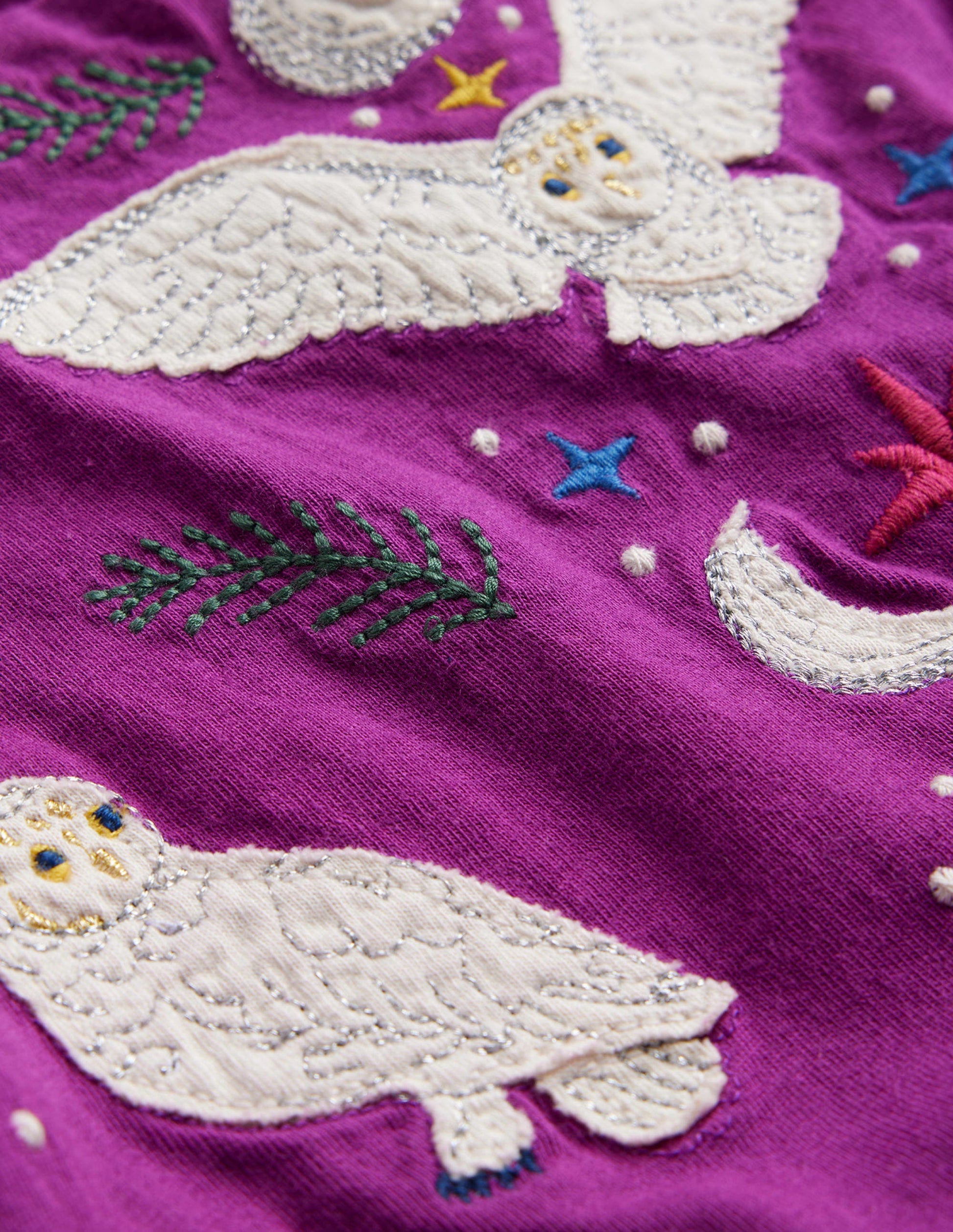 Appliqué Jersey Dress-Chrysanthemum Purple-3