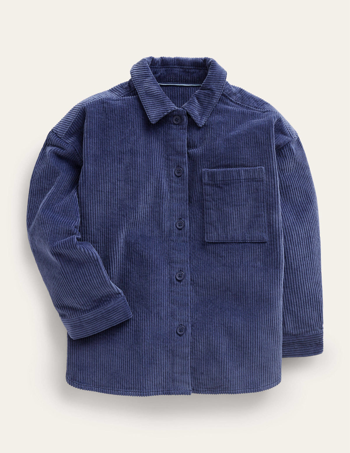 Relaxed Cord Shirt-College Navy-1