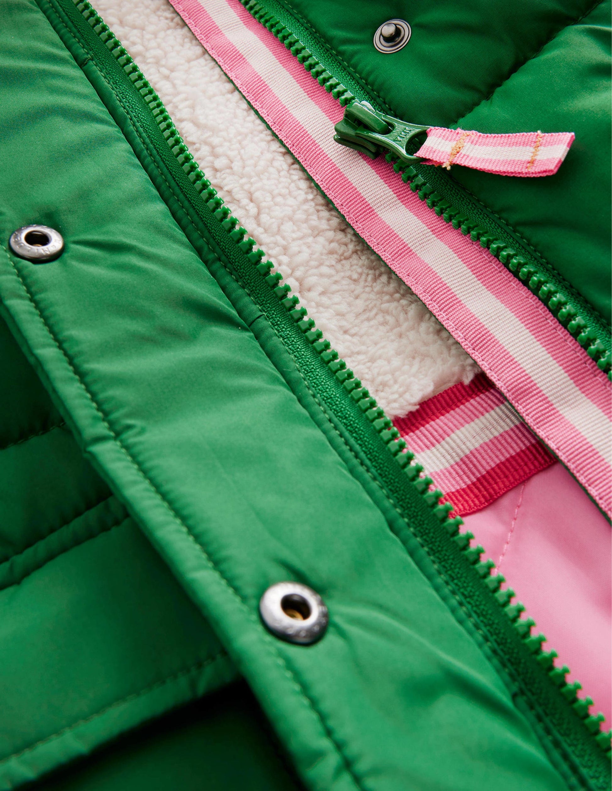 Longline Padded Coat-Deep Green-3