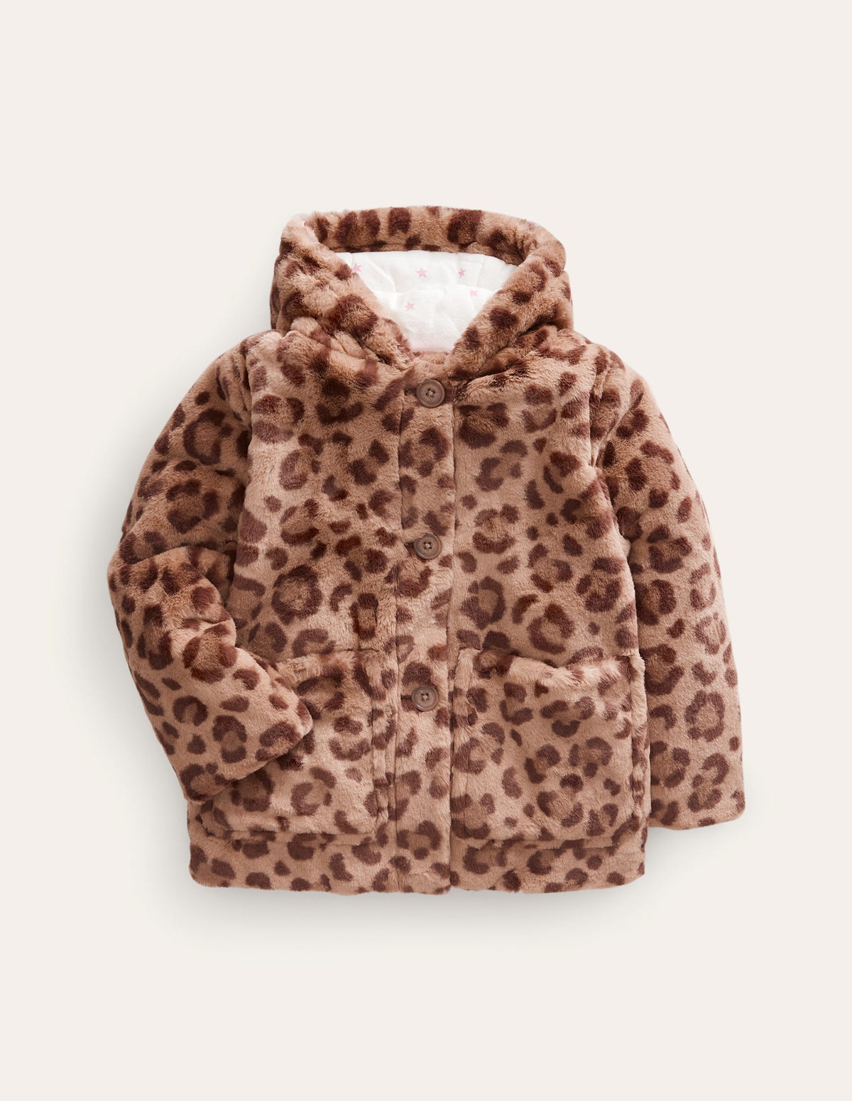 Faux Fur Duffle Coat-Large Leopard-1