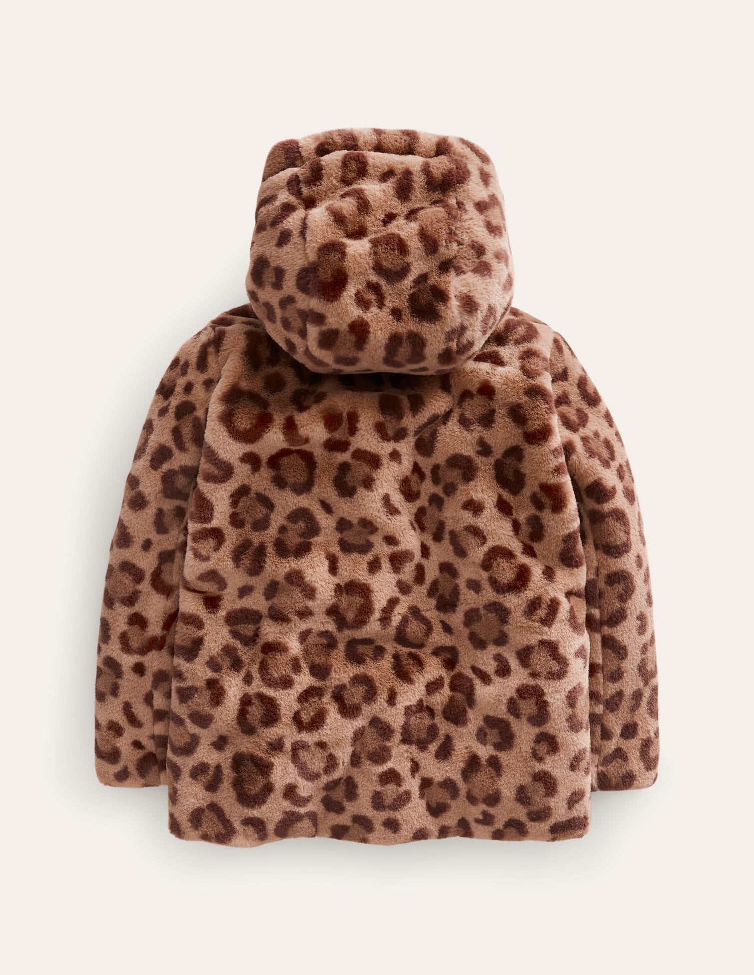 Faux Fur Duffle Coat-Large Leopard - Image 2