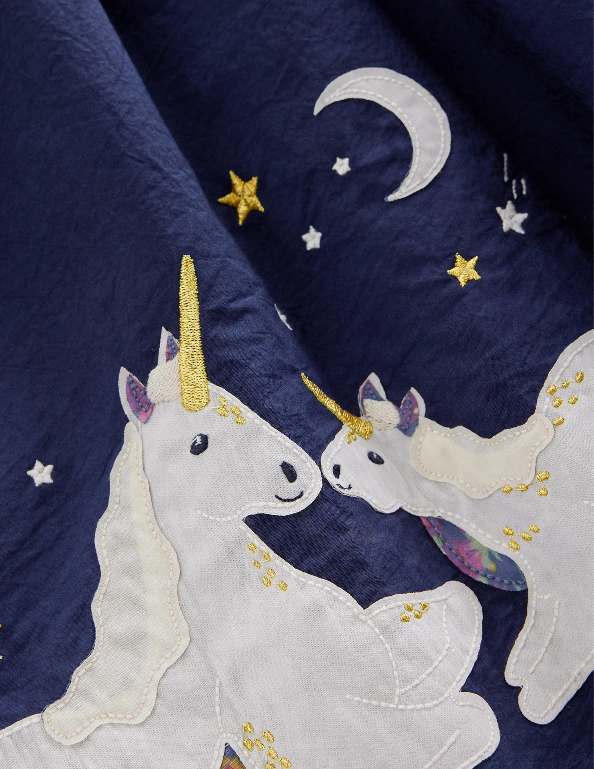 Jersey Woven Applique Dress-College Navy-3