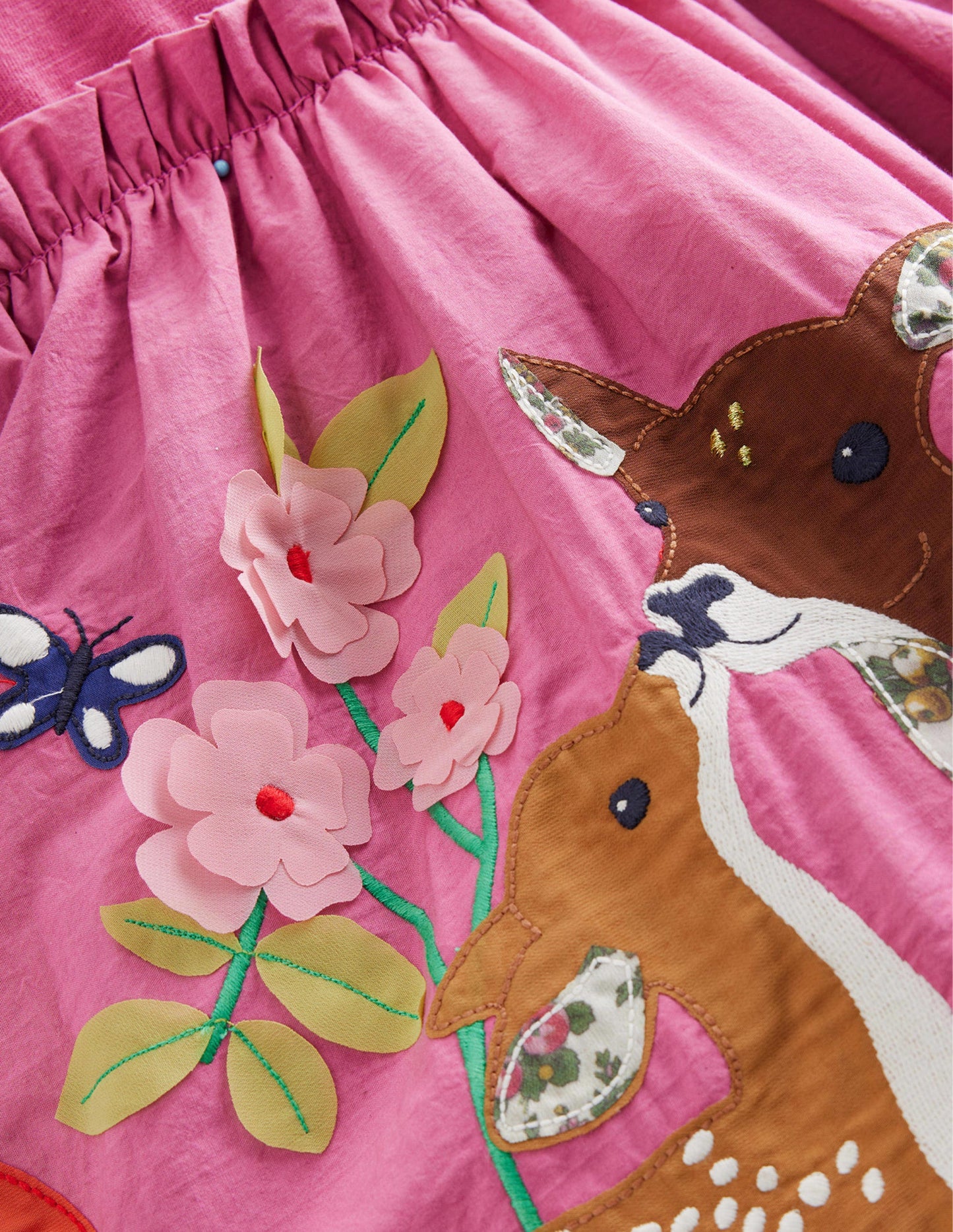 Jersey Woven Applique Dress-Teacup Pink