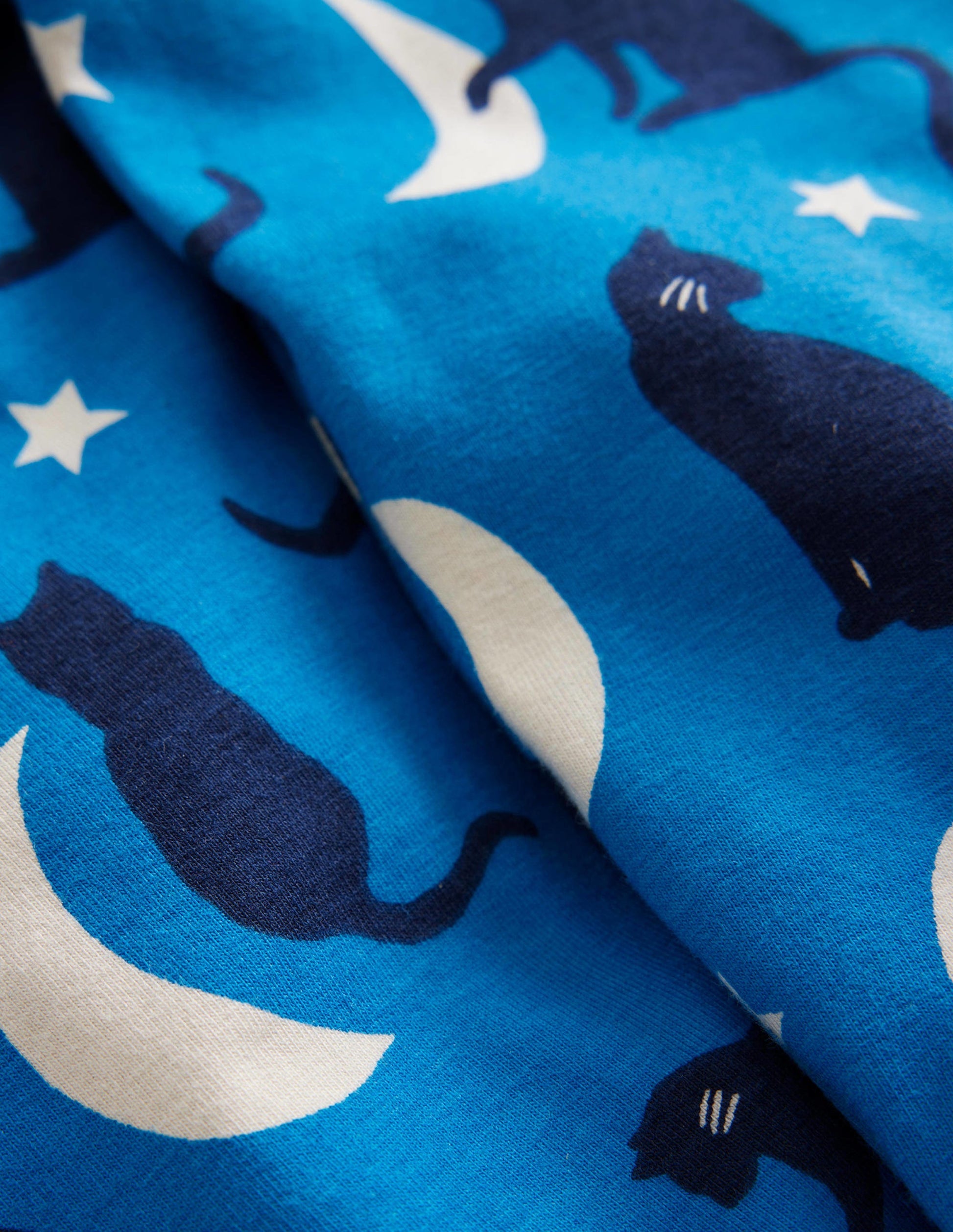 Fun Leggings-Bright Blue Cats-3