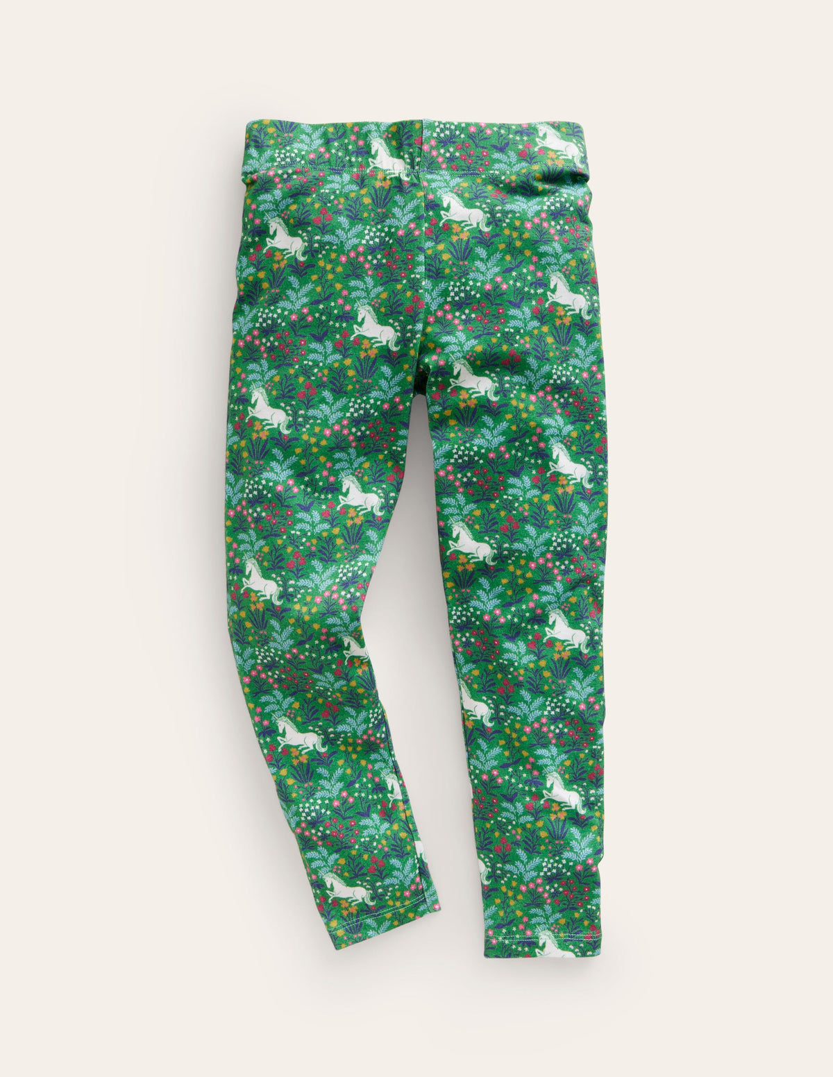 Fun Leggings-Deep Green Unicorn-1
