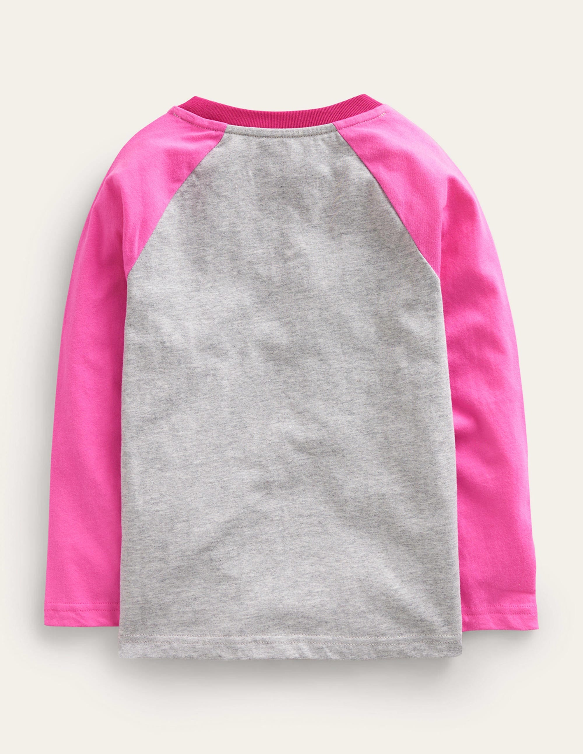 Colourblock Raglan T-shirt-Grey Marl Stars - Image 2