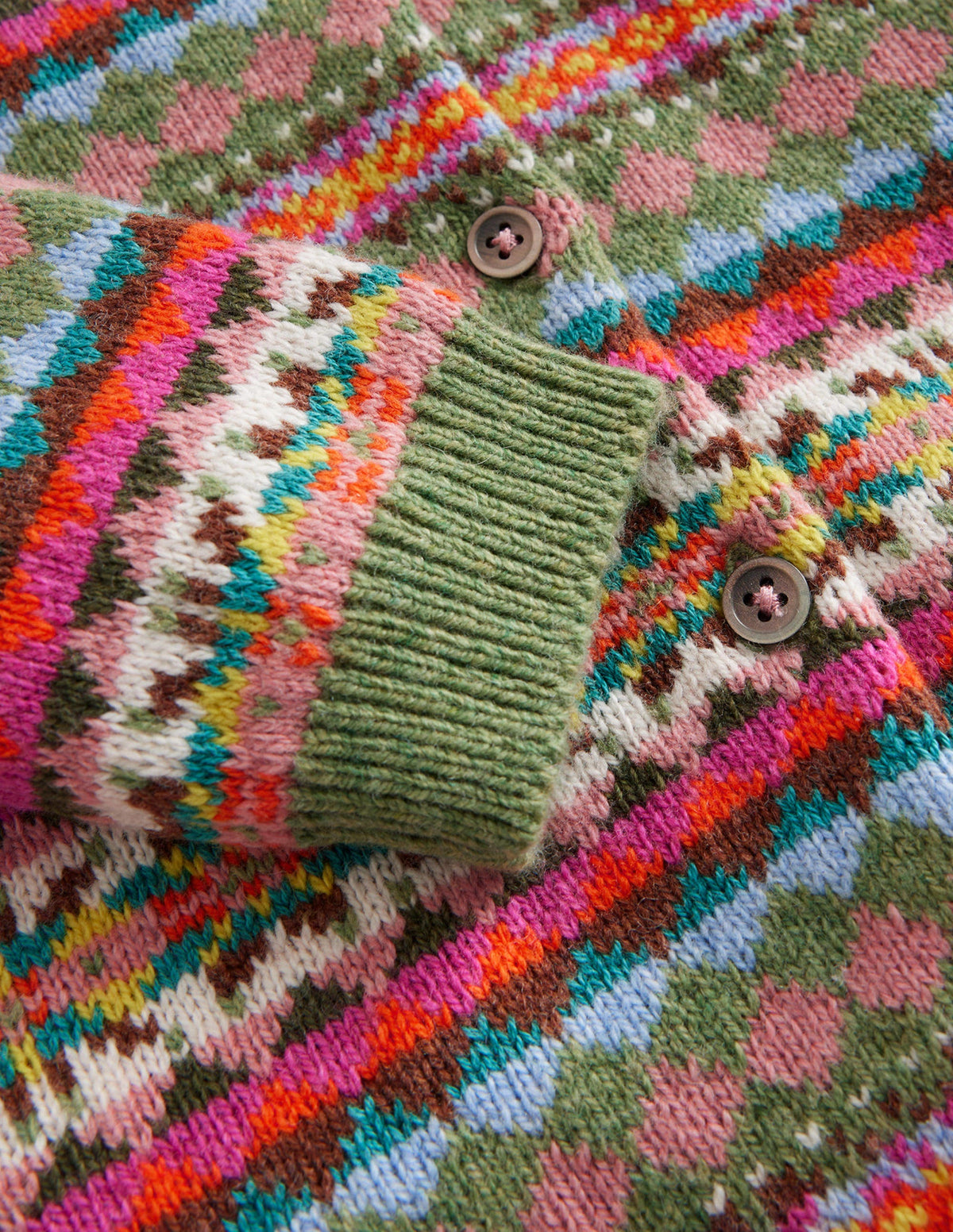 Fair Isle Cardigan-Multi Fair isle - Image 3