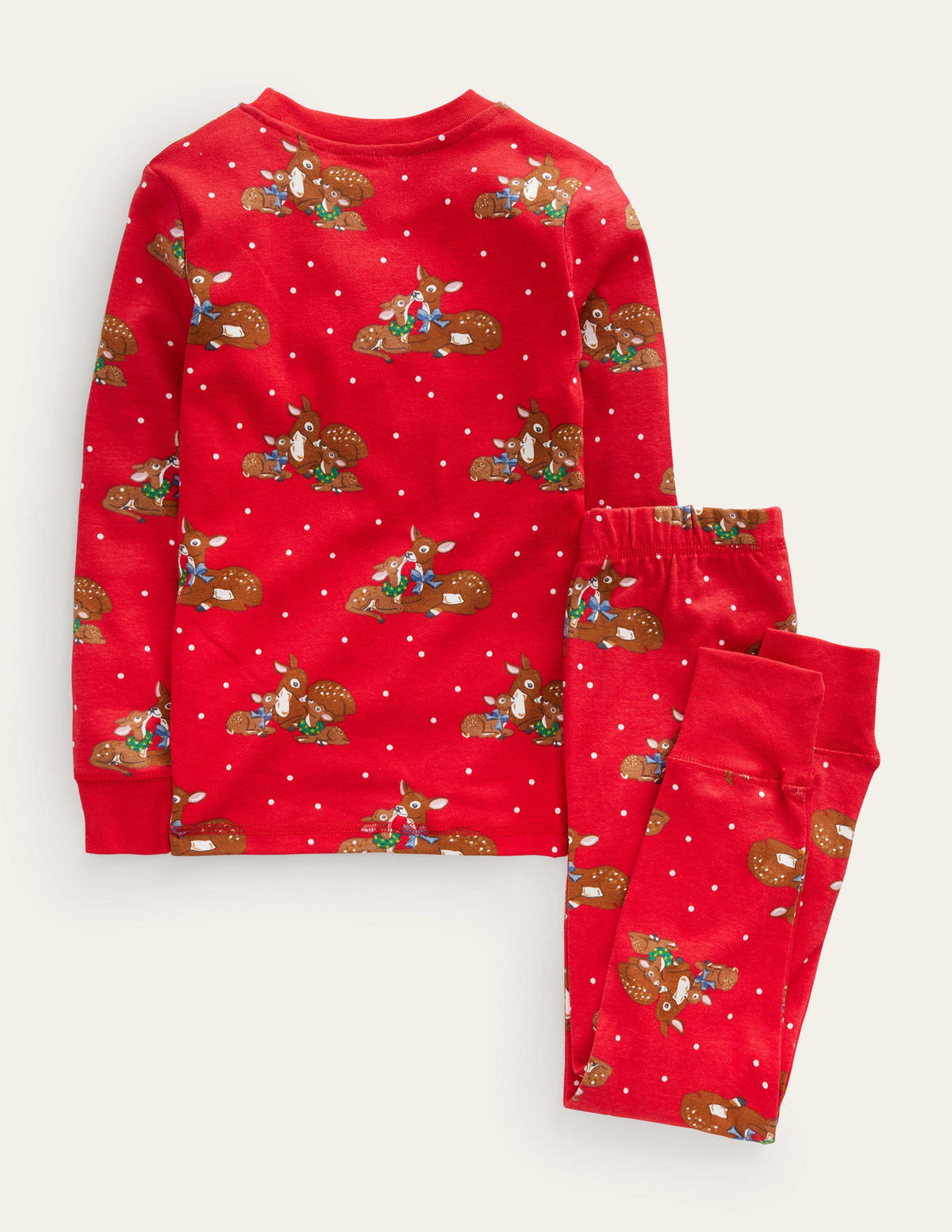 Snug Long John Pyjamas-Rockabilly Red Deer - Image 2