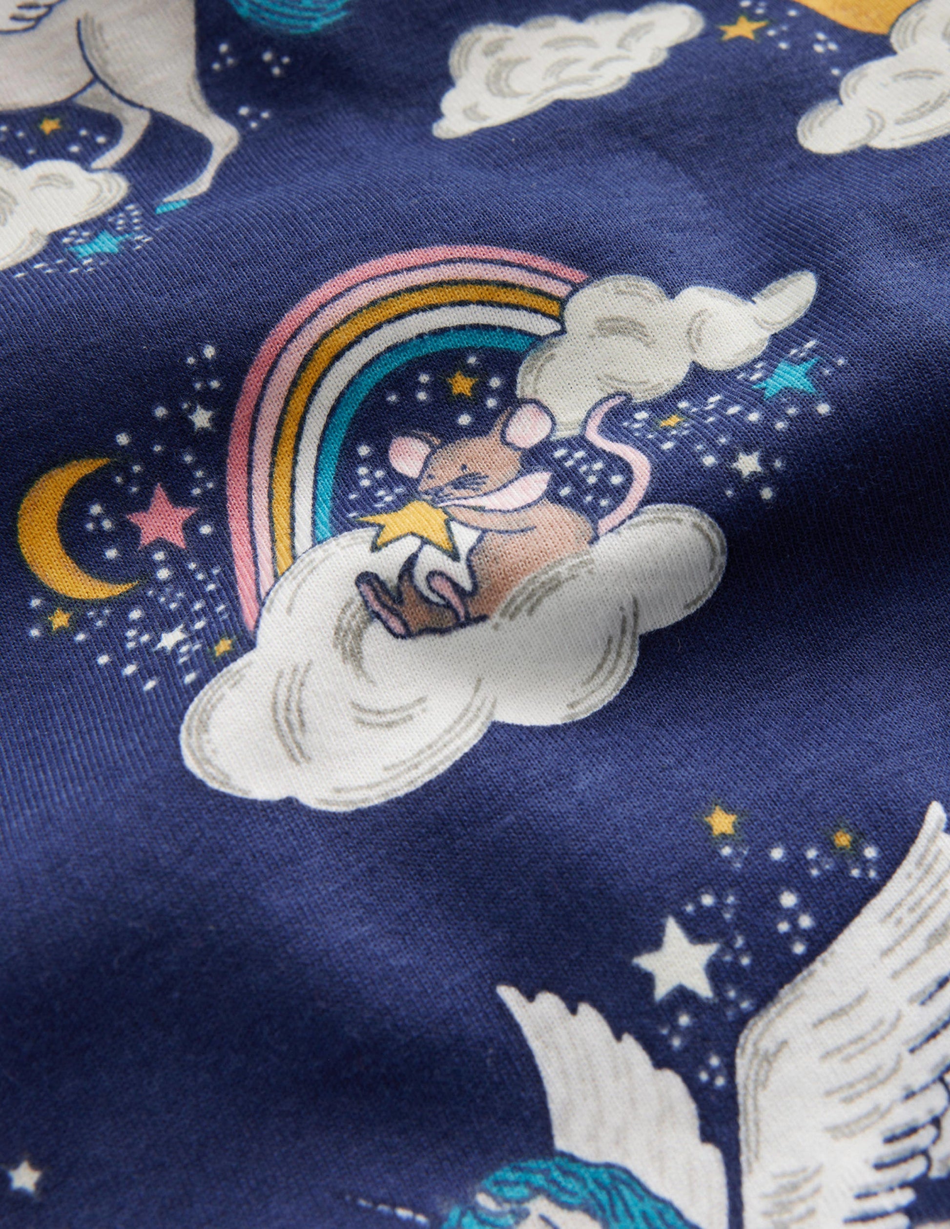 Snug Glow-In-The-Dark Pyjamas-College Navy Magical Sky-3