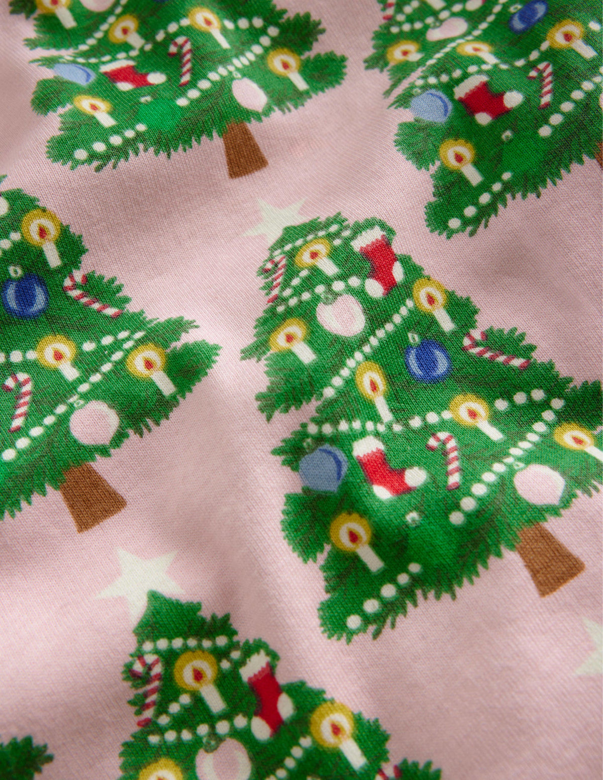 Snug Glow-In-The-Dark Pyjamas-Boto Pink Christmas Trees - Image 3