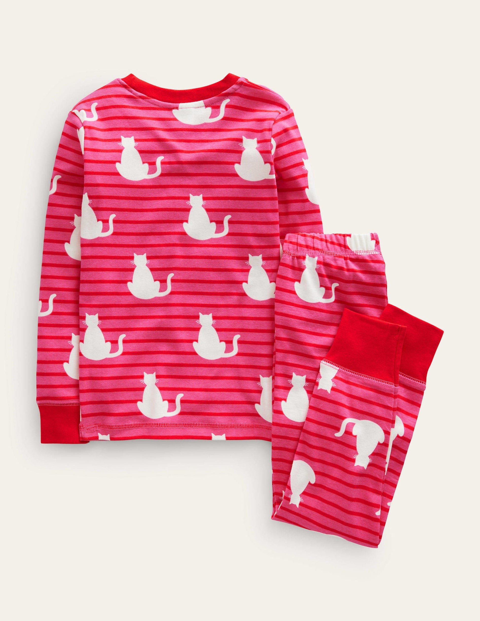 Snug Glow-In-The-Dark Pyjamas-Pink Cats-2