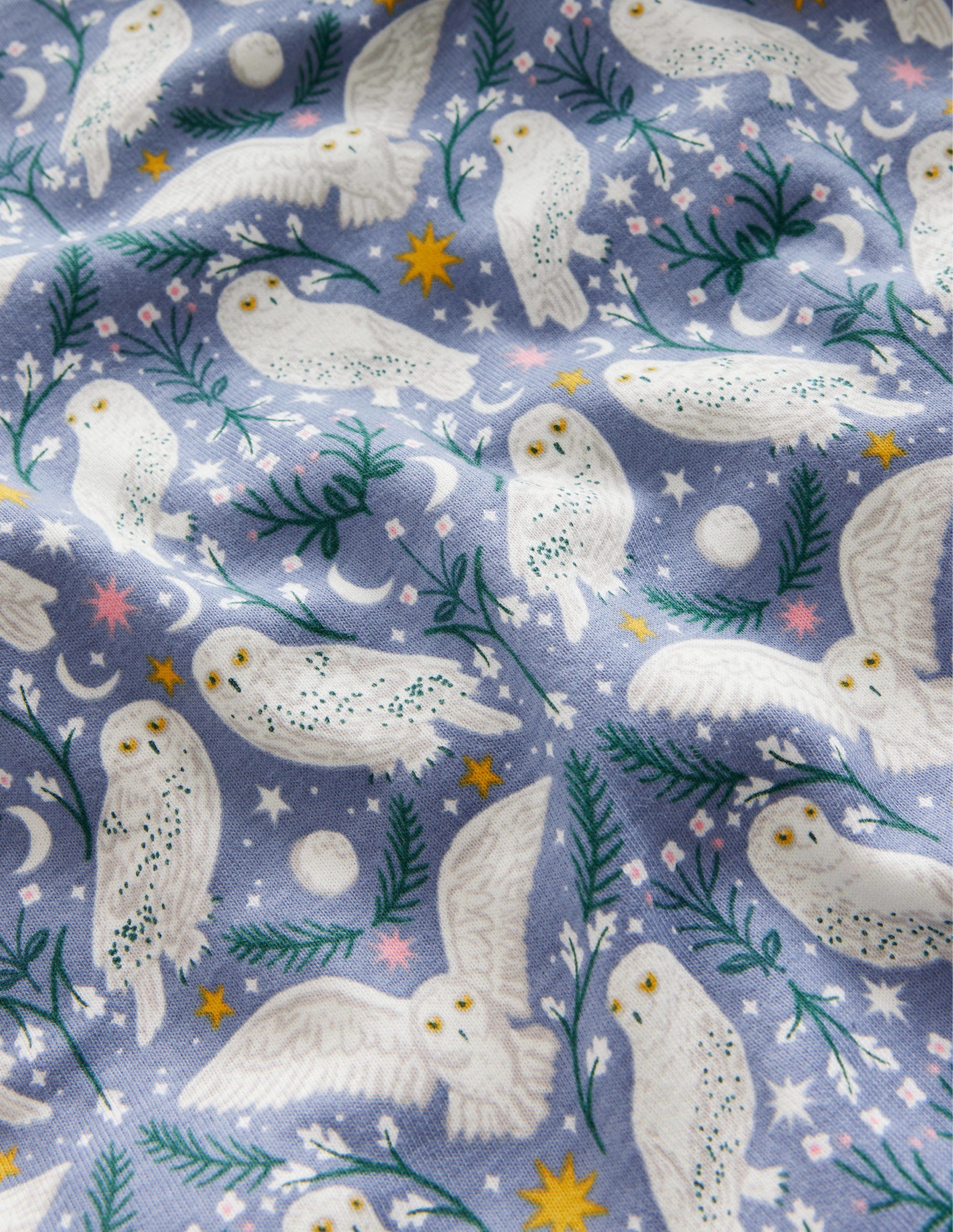 Snug Glow-In-The-Dark Pyjamas-Ash Blue Owls - Image 3