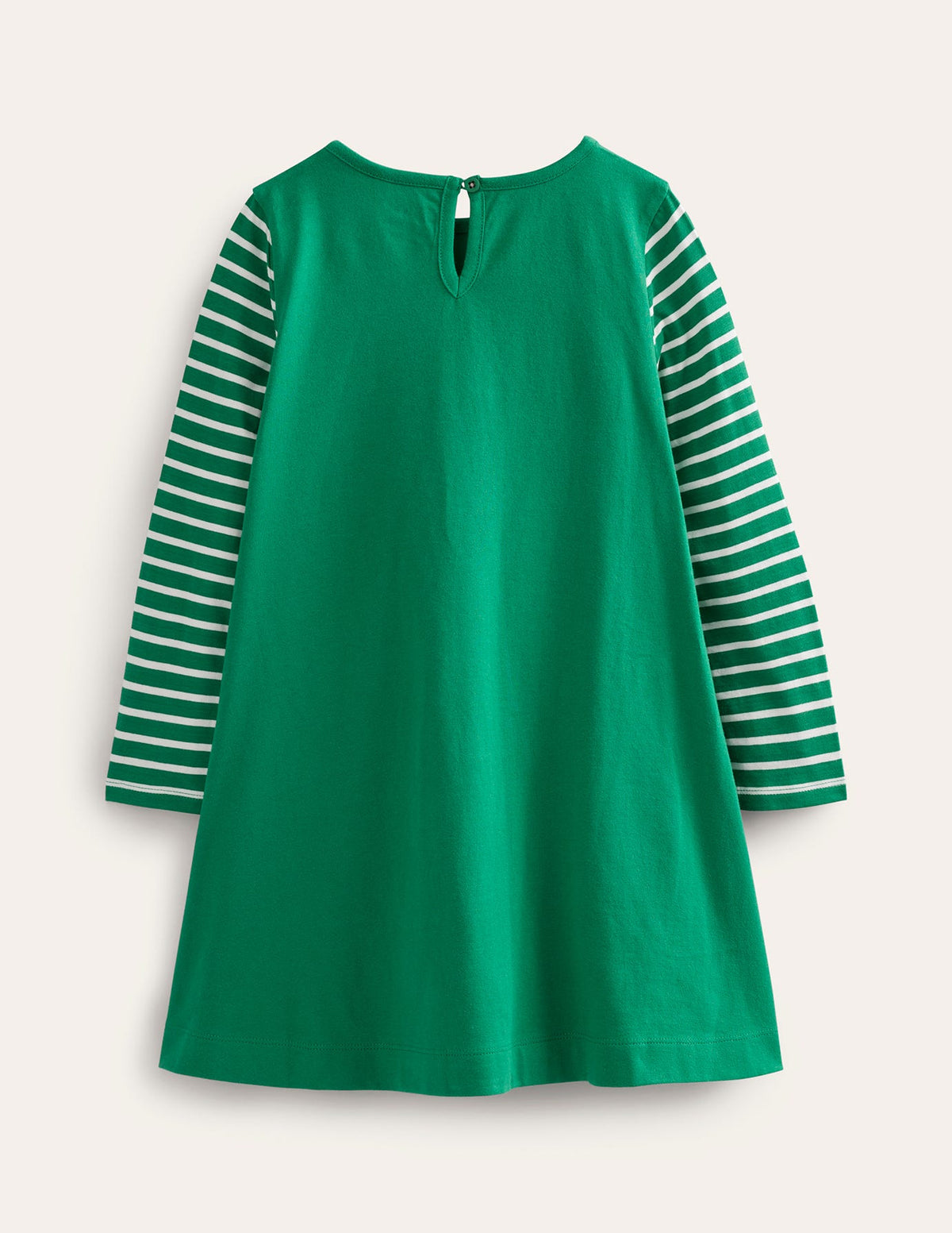 Big Appliqué Dress-Deep Green Red Pandas - Image 2