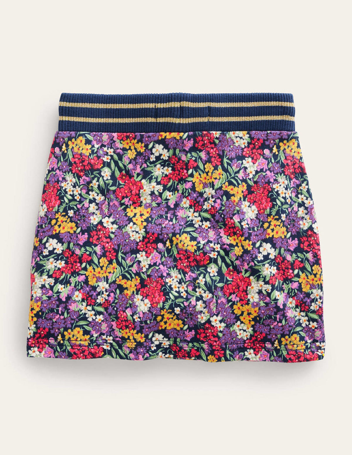 Printed Sweatshirt Skirt-Multi Flower - Image 2