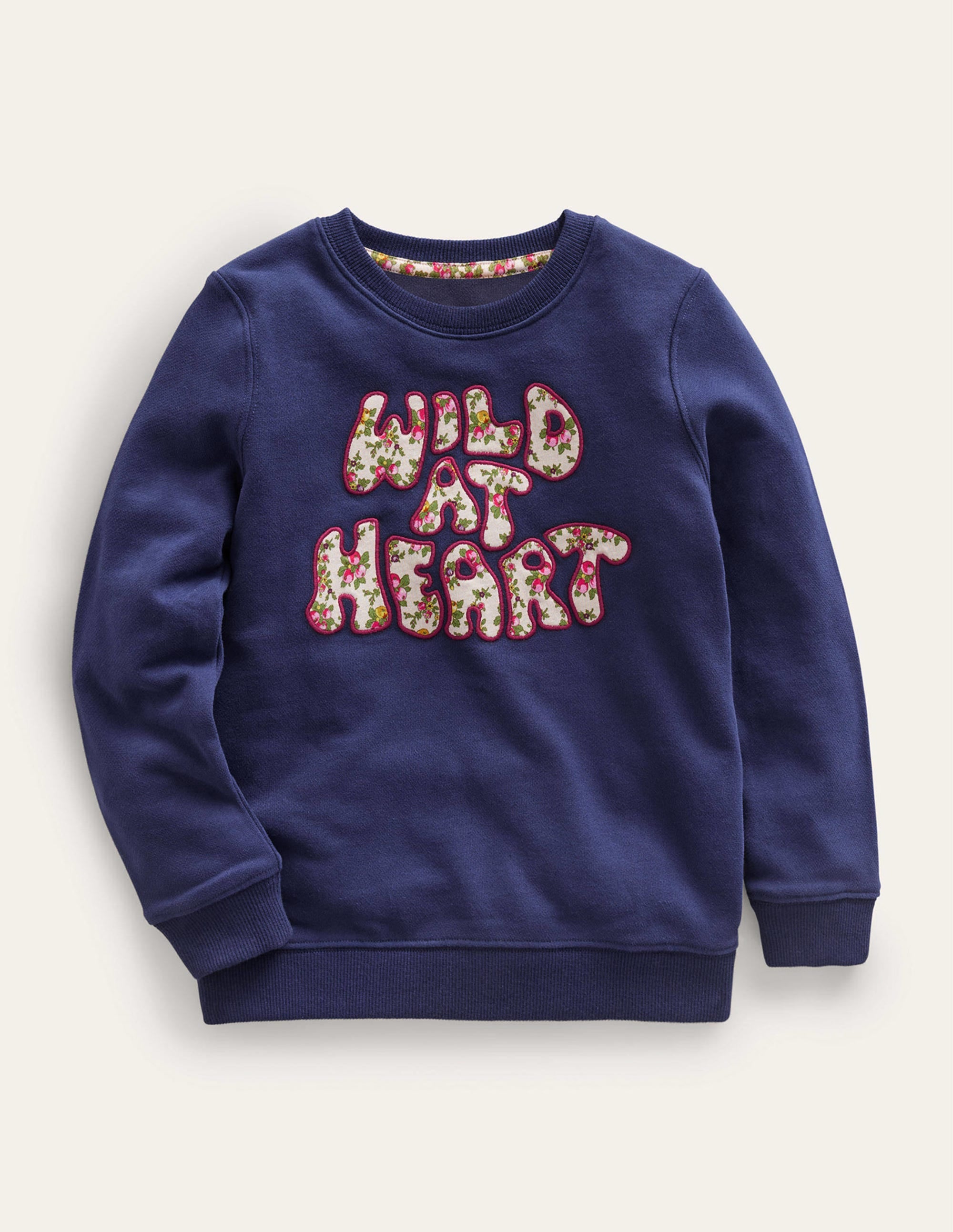 Applique Sweatshirt-College Navy - Image 1