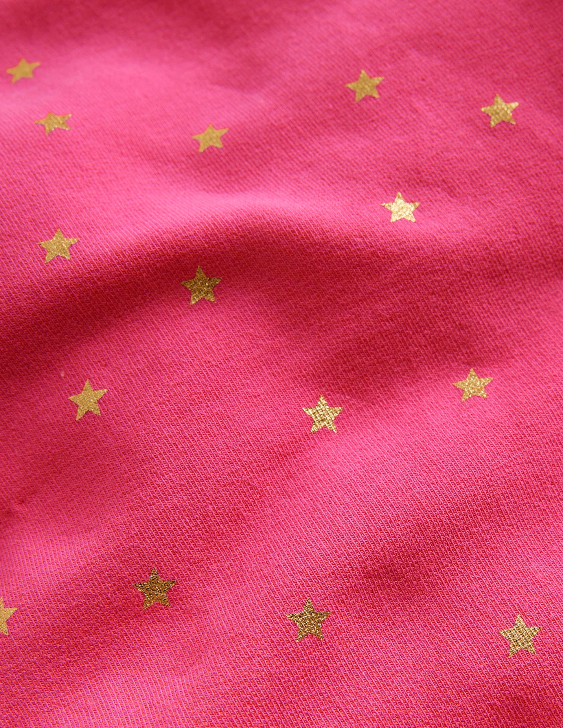 Fun Cosy Leggings-Mid Pink Foil Stars-3