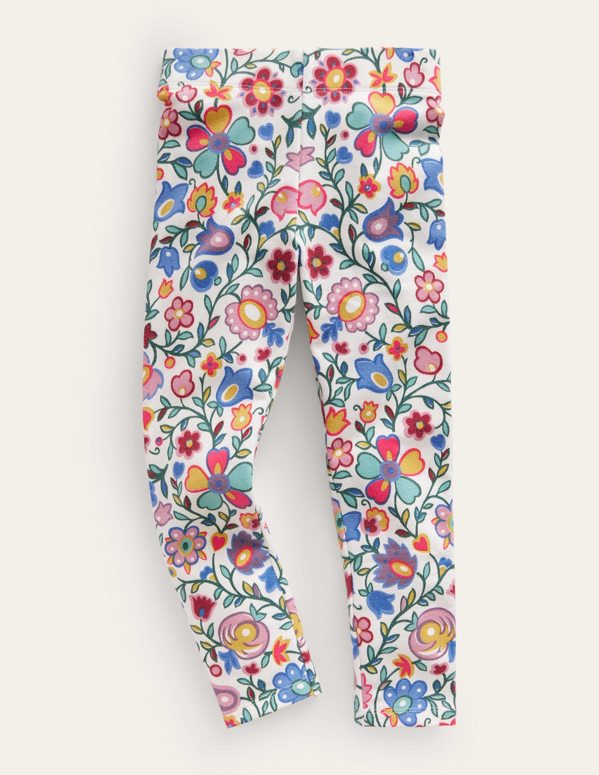 Fun Cosy Leggings-Multi Folk Floral - Image 1