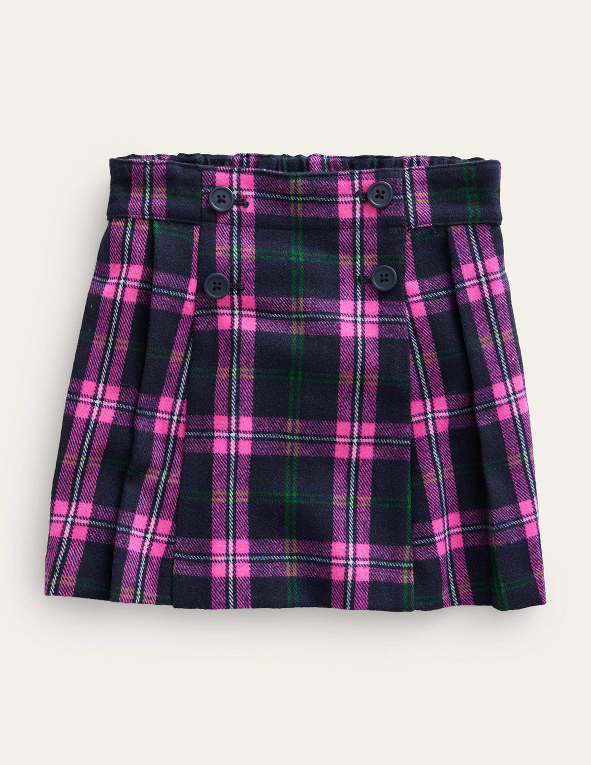 The Helen Kilt-School Navy / Mid Pink Check - Image 1
