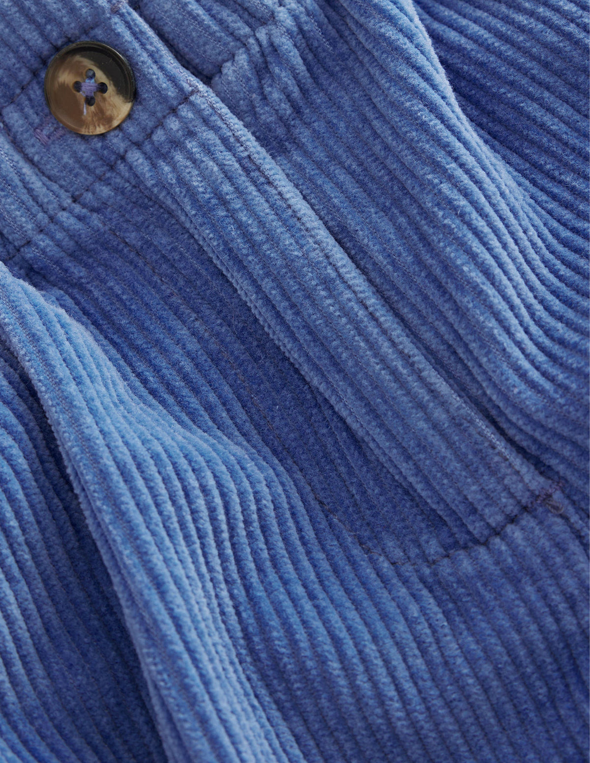 Chunky Cord Shorts-Delft Blue - Image 3