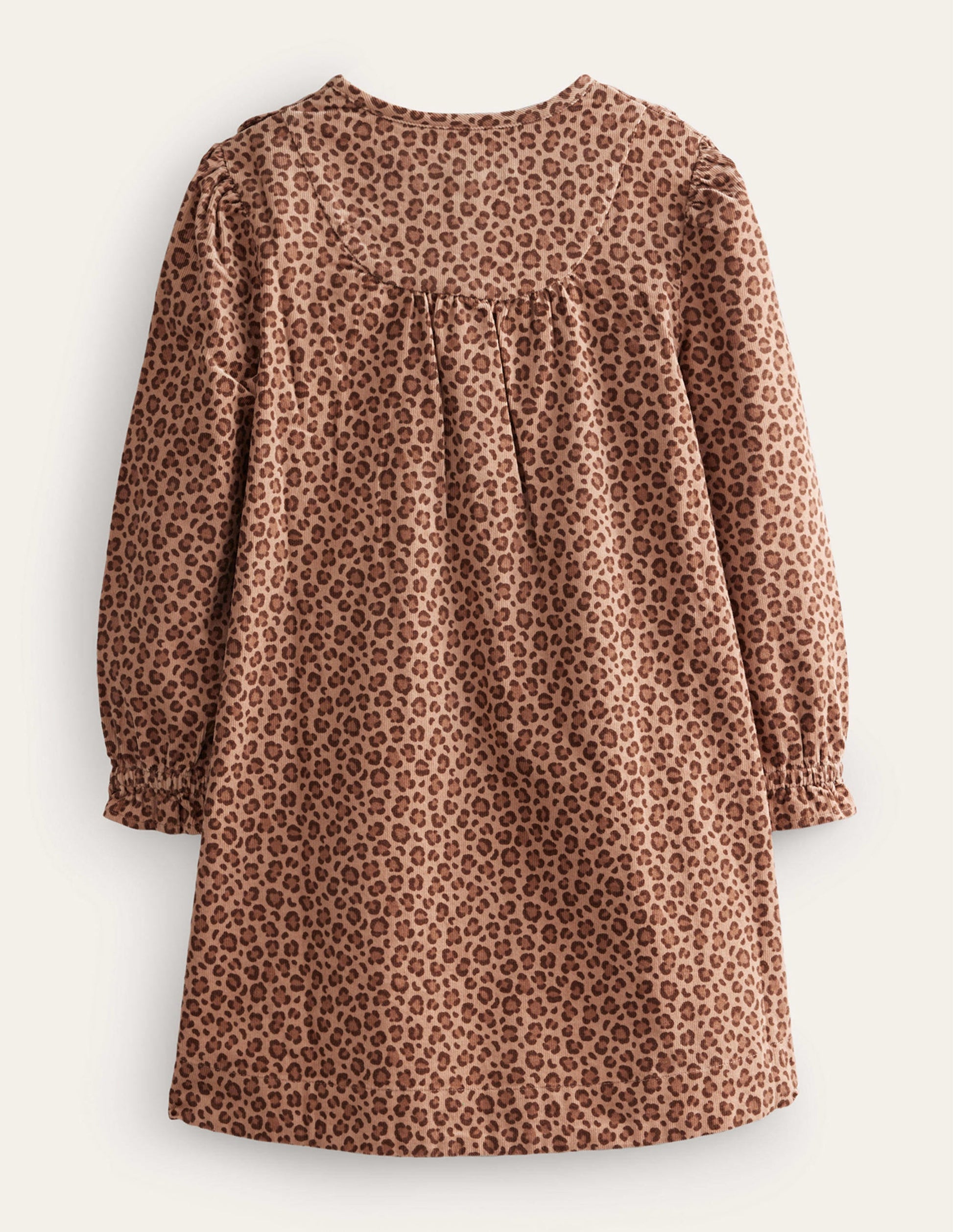 Scallop Cord Dress-Leopard Print-2