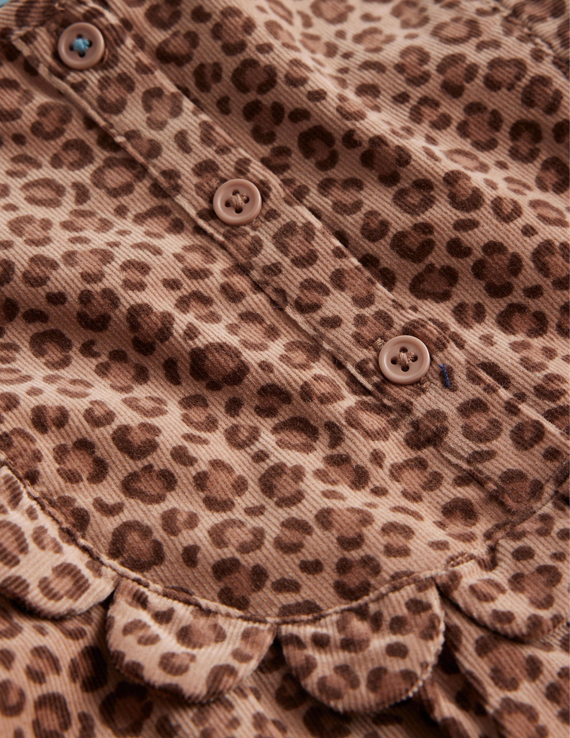Scallop Cord Dress-Leopard Print-3